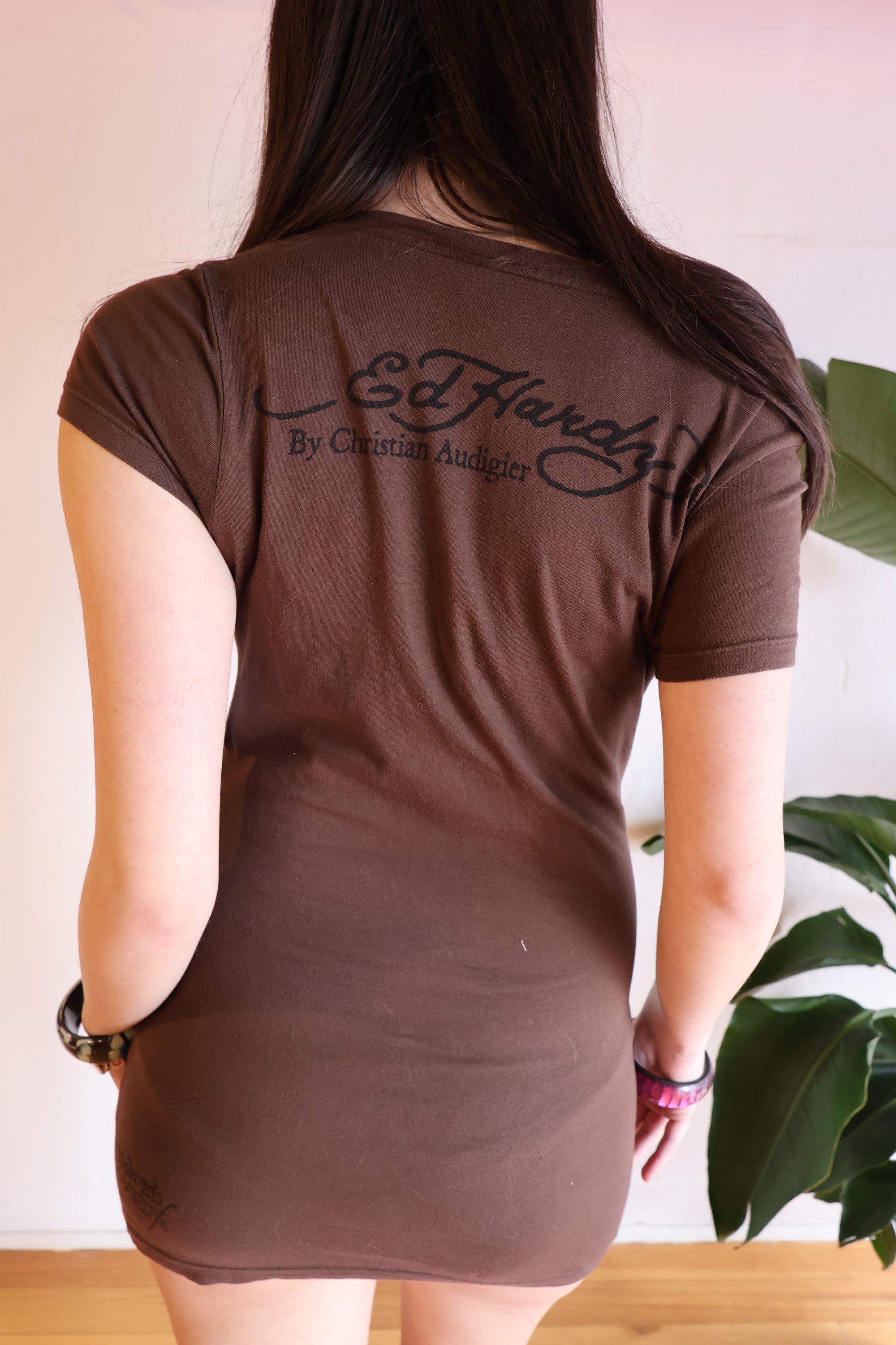 Ed Hardy Brown Dress S/M