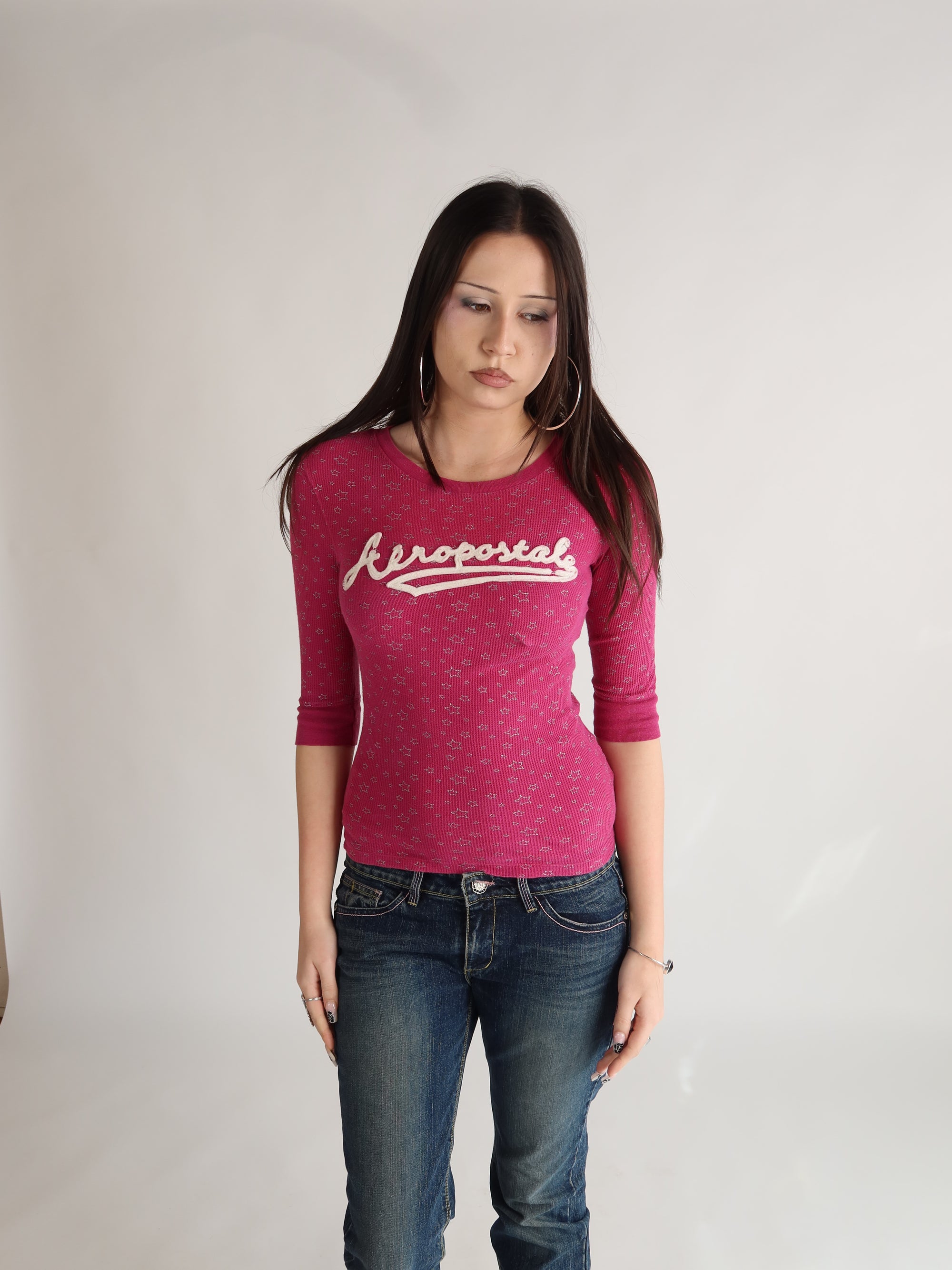 Aeropostale Star Print Top S