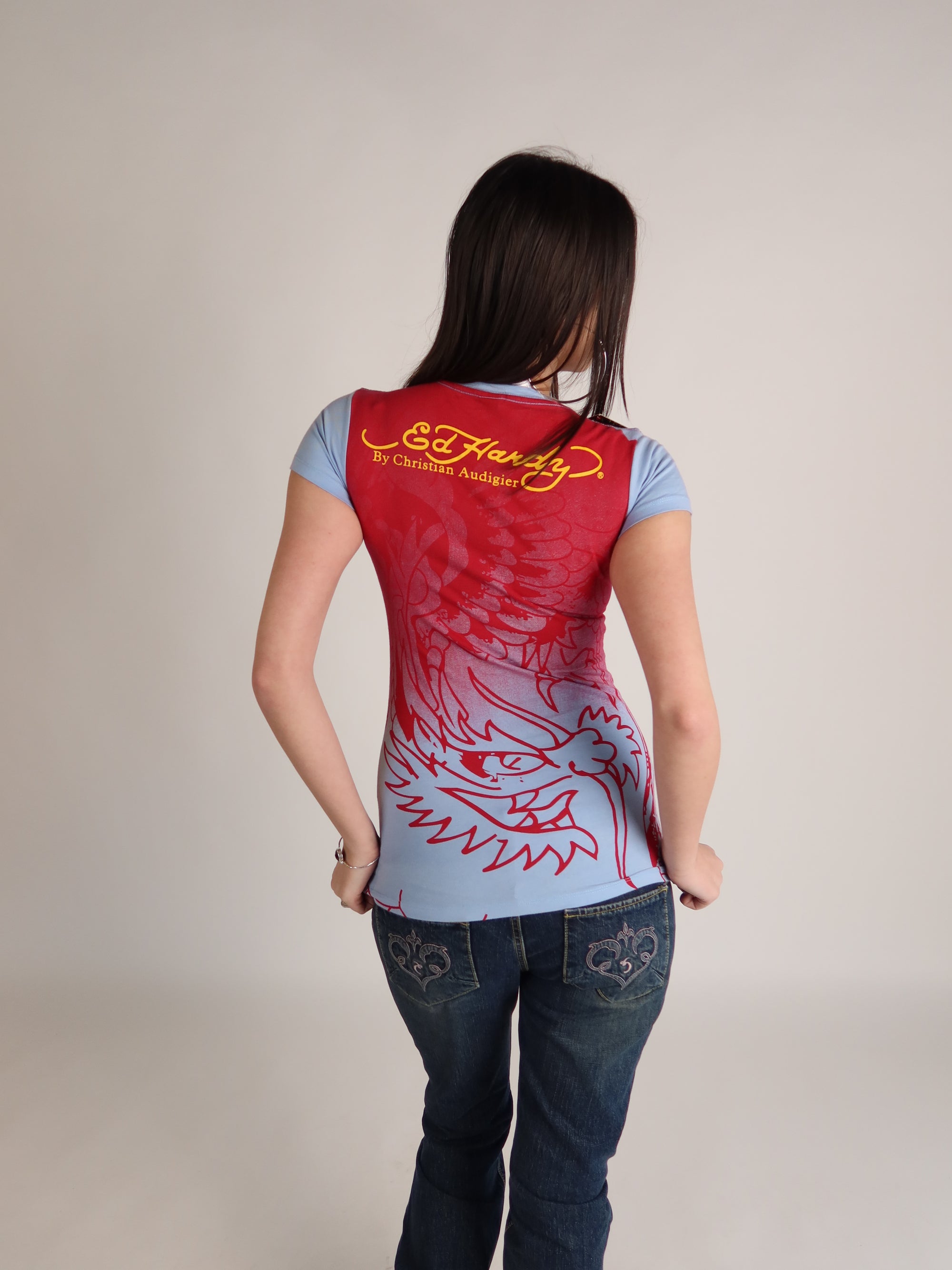 Ed Hardy Rhinestone Tee S