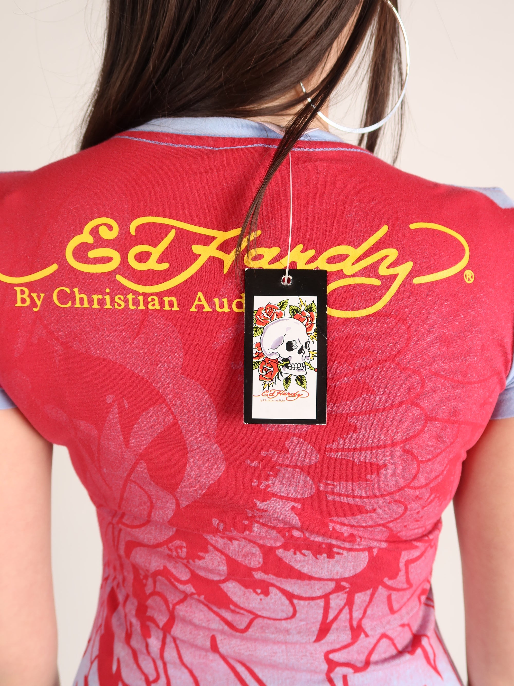Ed Hardy Rhinestone Tee S