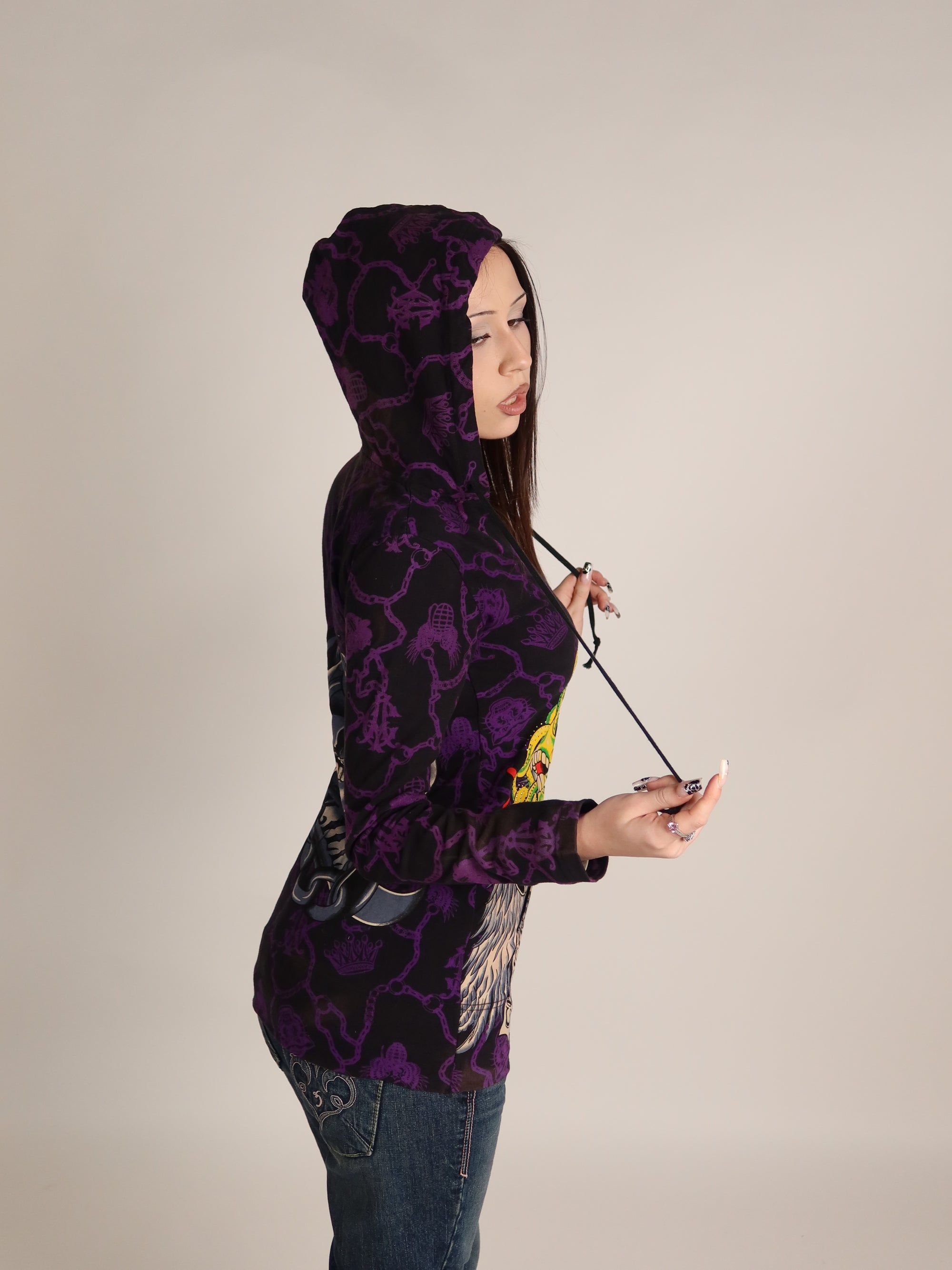 Christian Audigier Long Sleeve Hoodie M