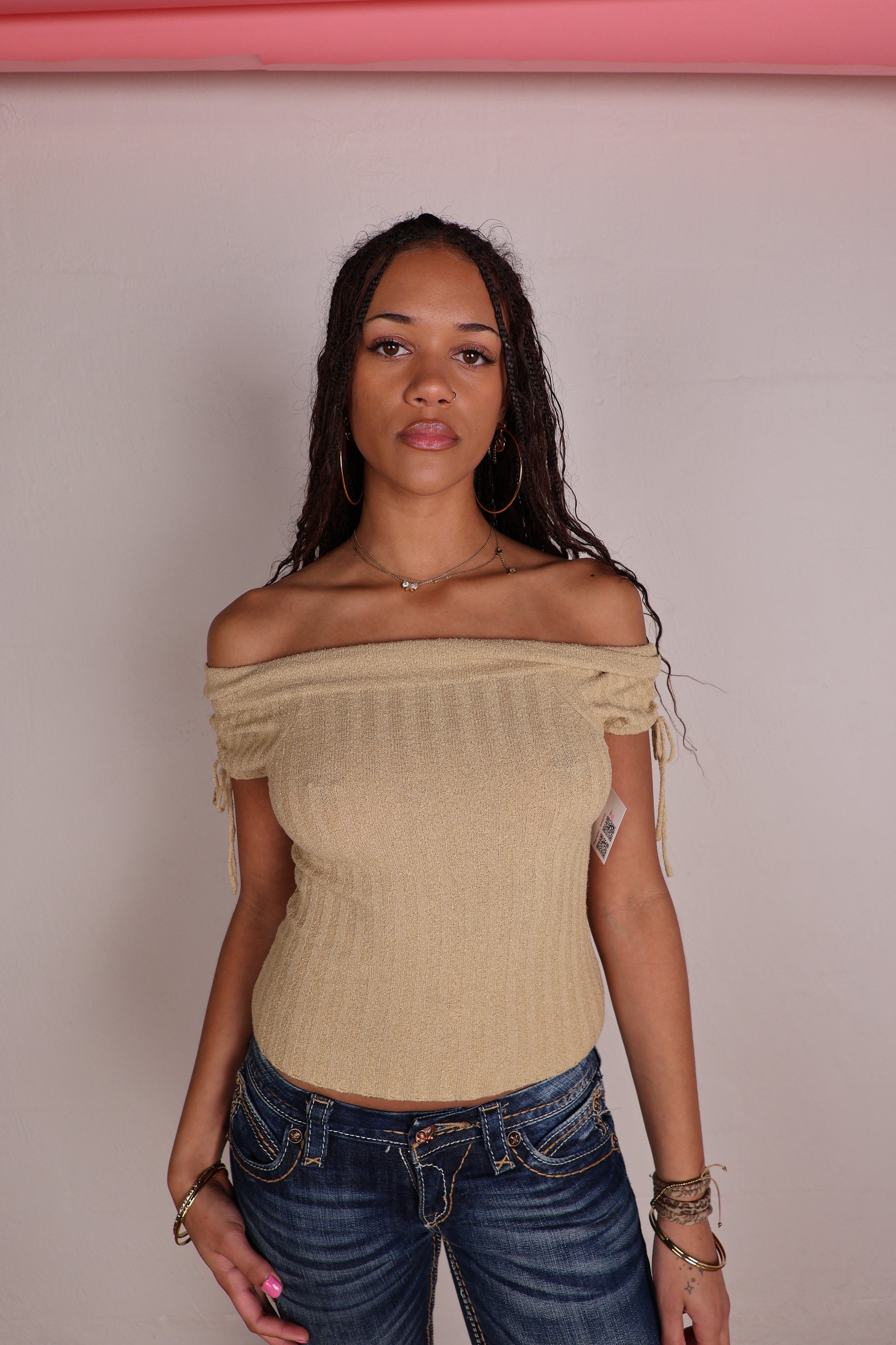 Y2K Top Off Shoulder S