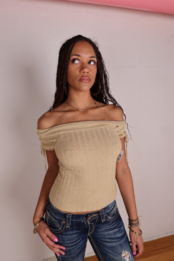 Y2K Top Off Shoulder S