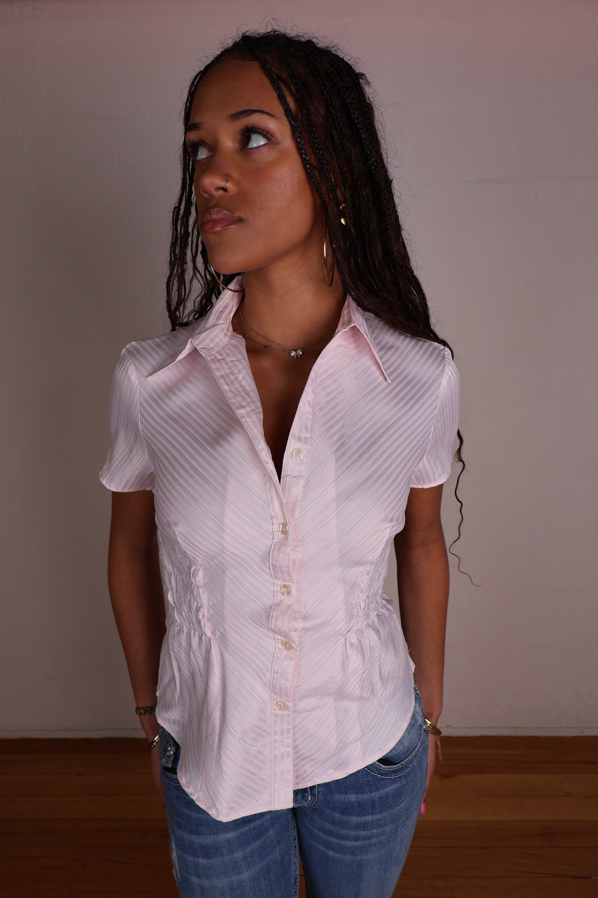 Up-Cycled Button Up XS/S