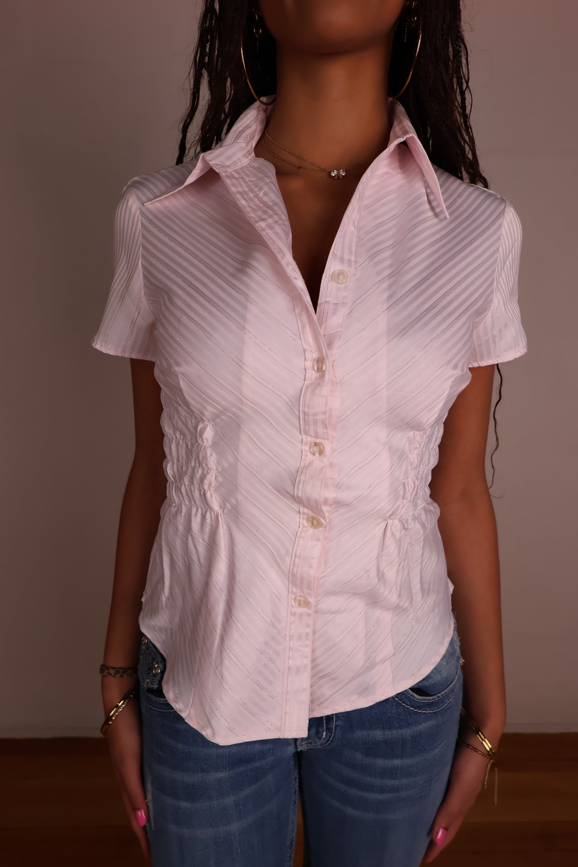 Up-Cycled Button Up XS/S