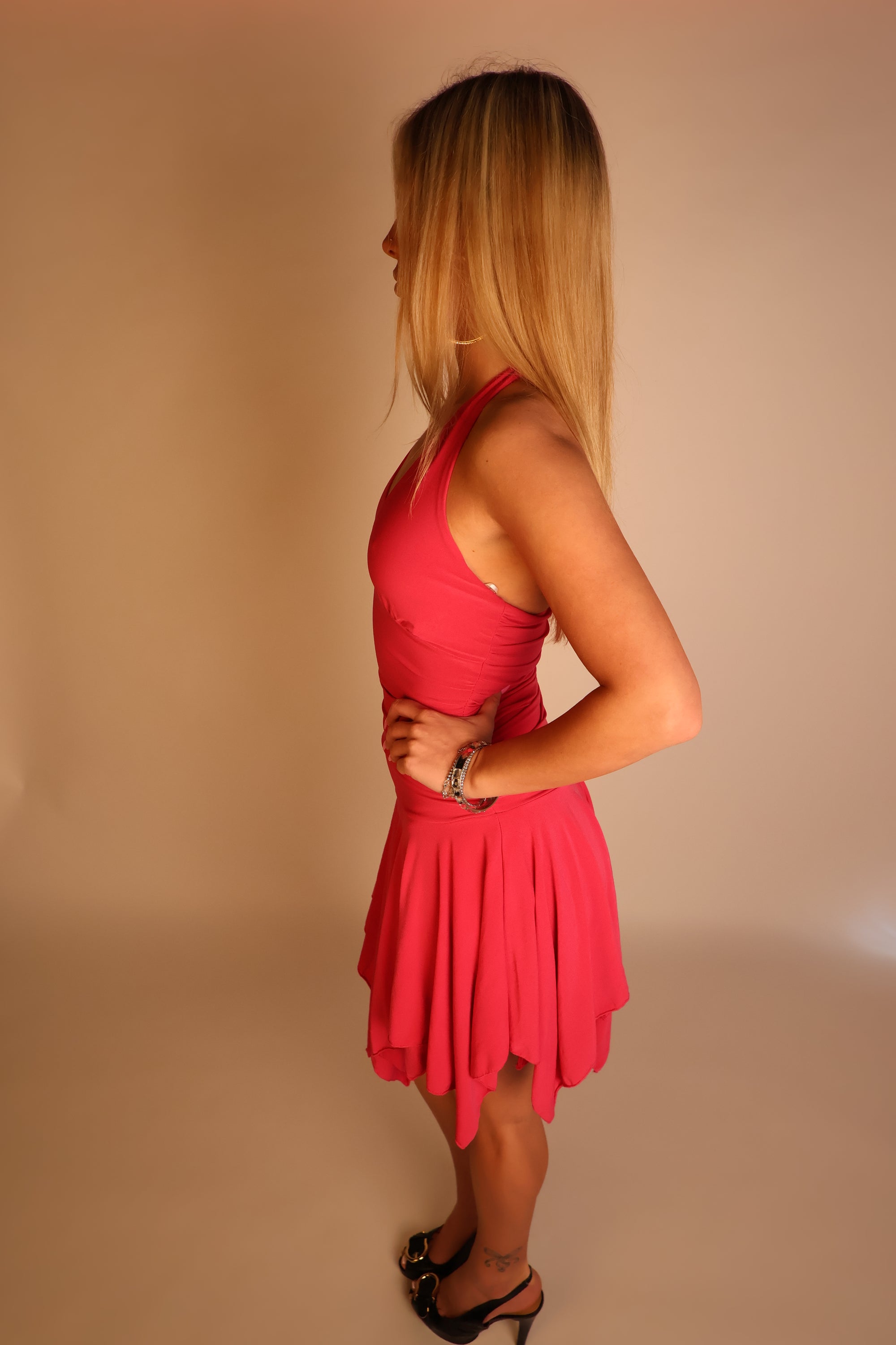 Hot Pink Midi Dress S/M