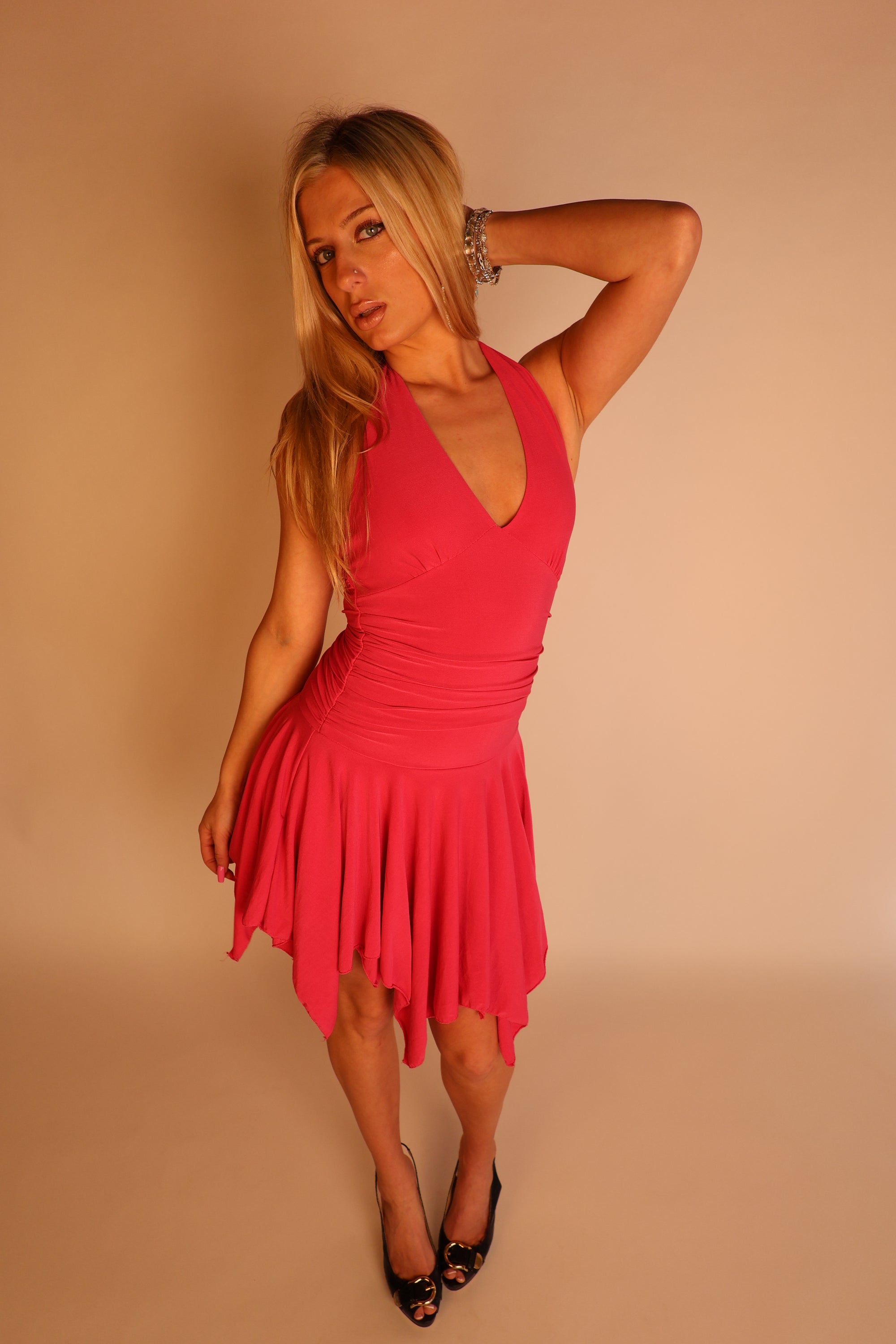 Hot Pink Midi Dress S/M