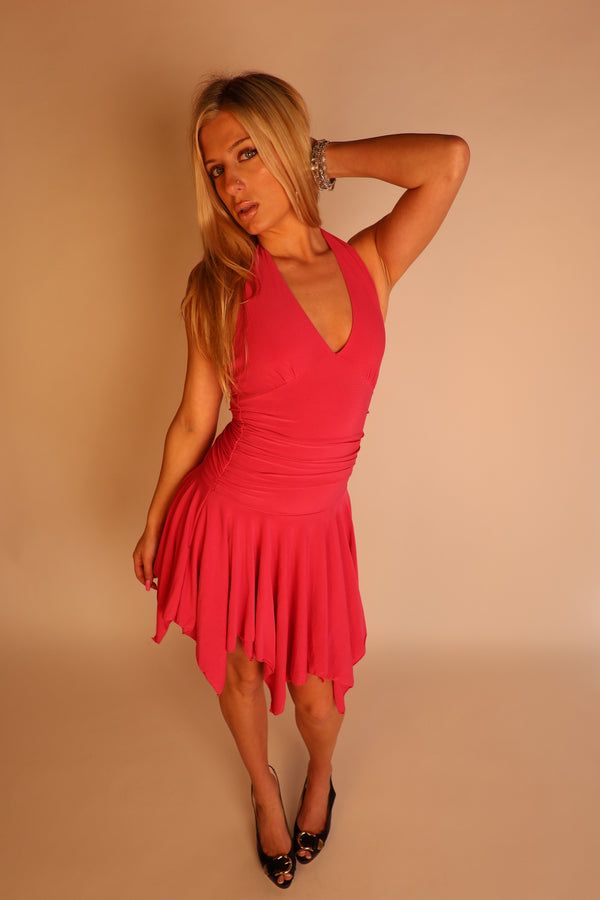 Hot Pink Midi Dress S/M