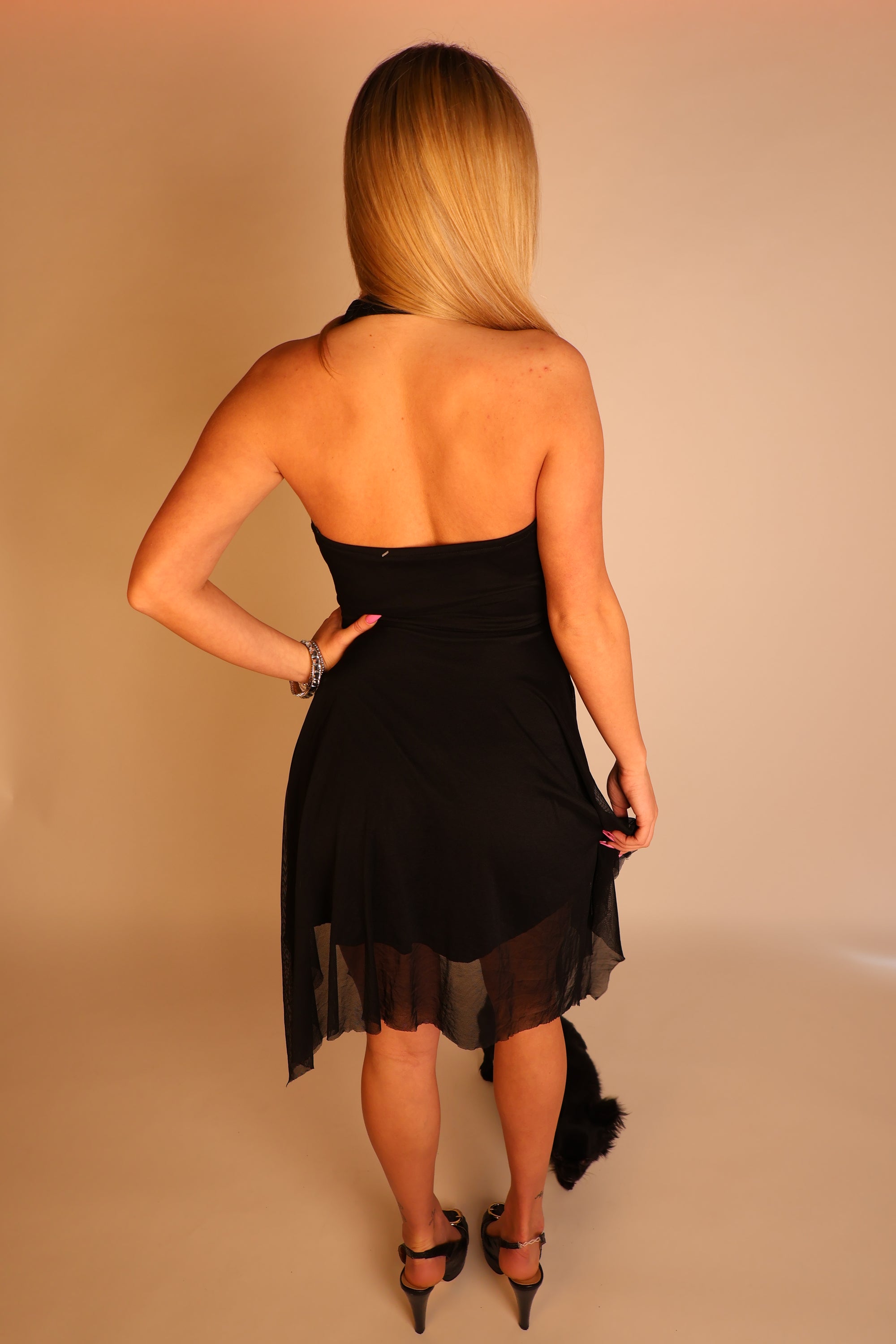 Black Halter Dress S/M