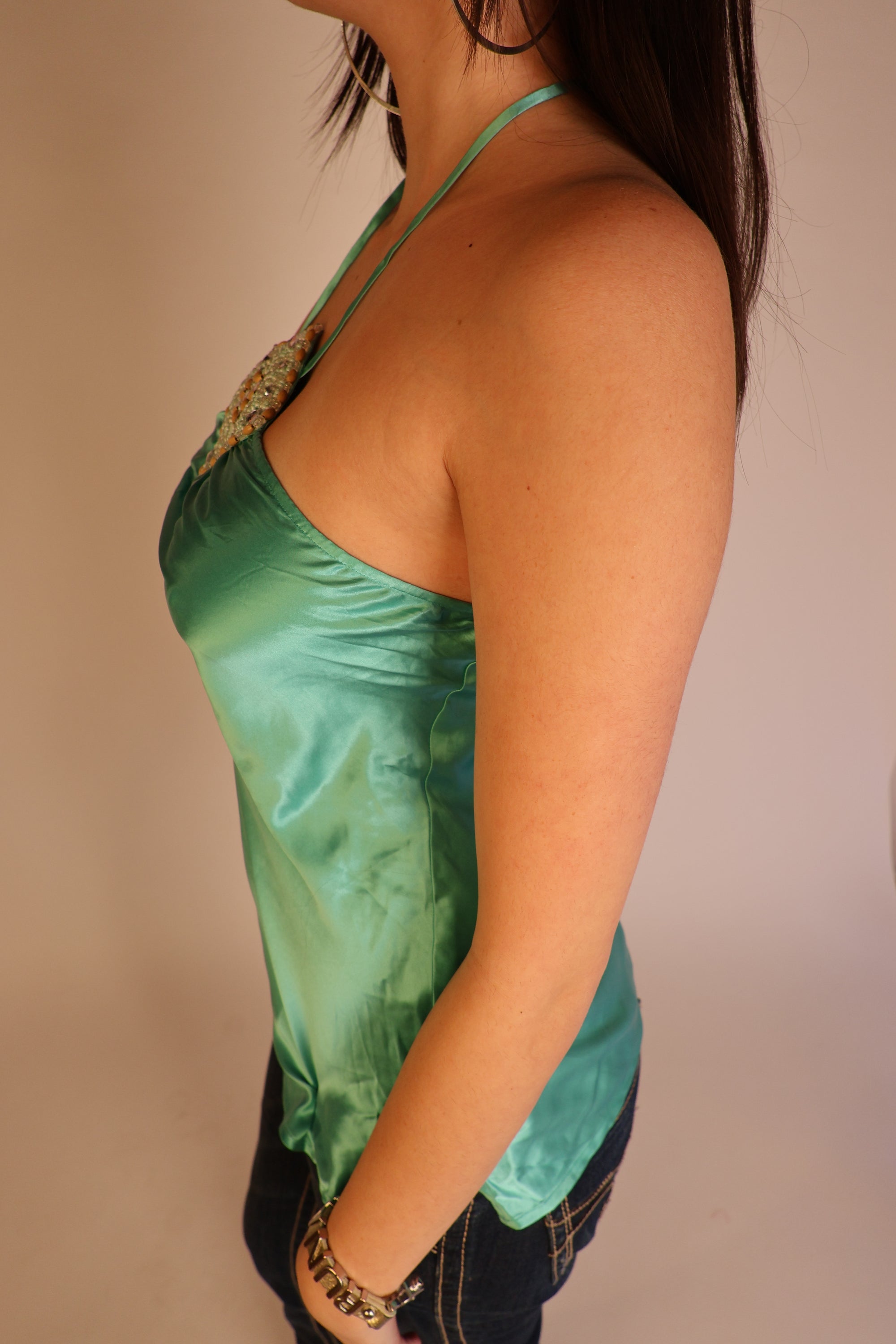 Guess Aquamarine Halter Top S/M