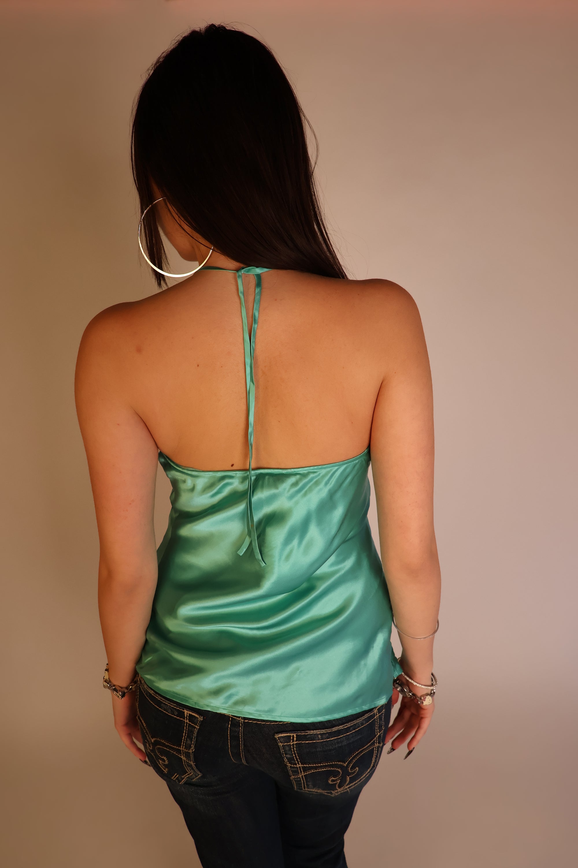 Guess Aquamarine Halter Top S/M