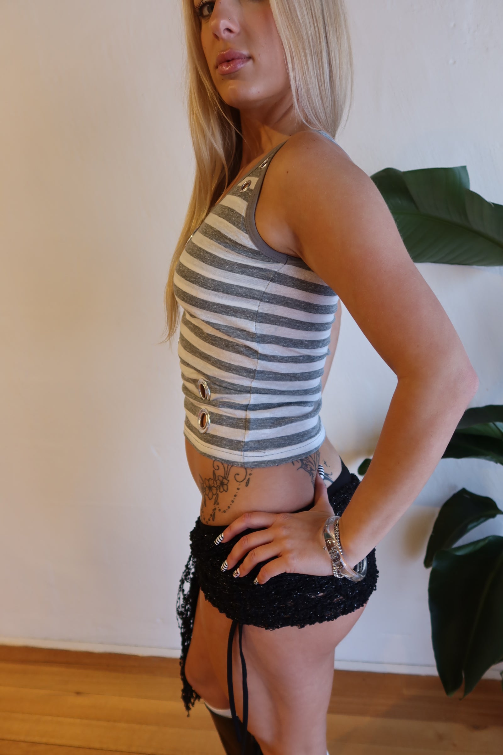 Up-Cycled Striped Tank S