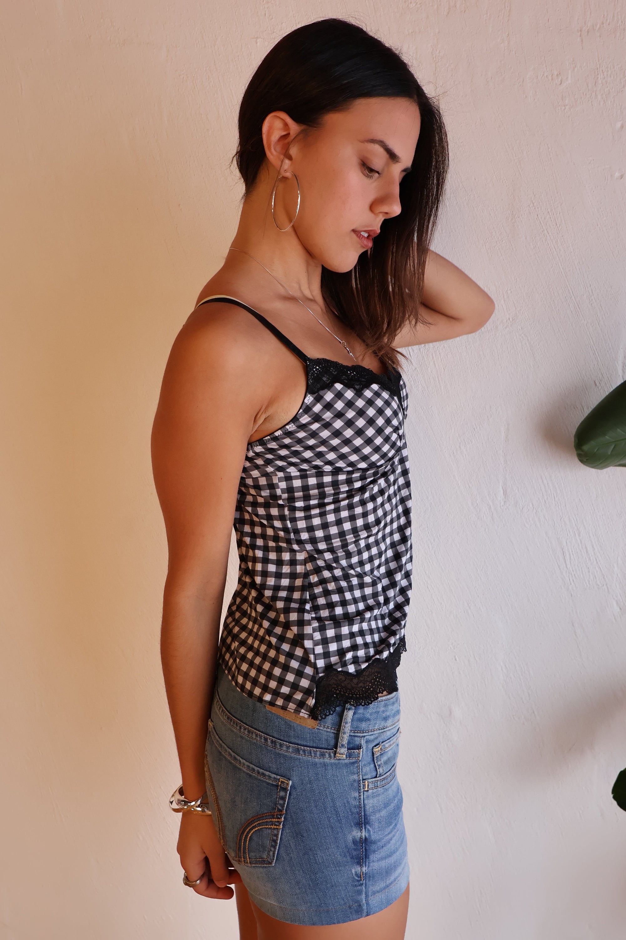 Gingham Lacey Cami S
