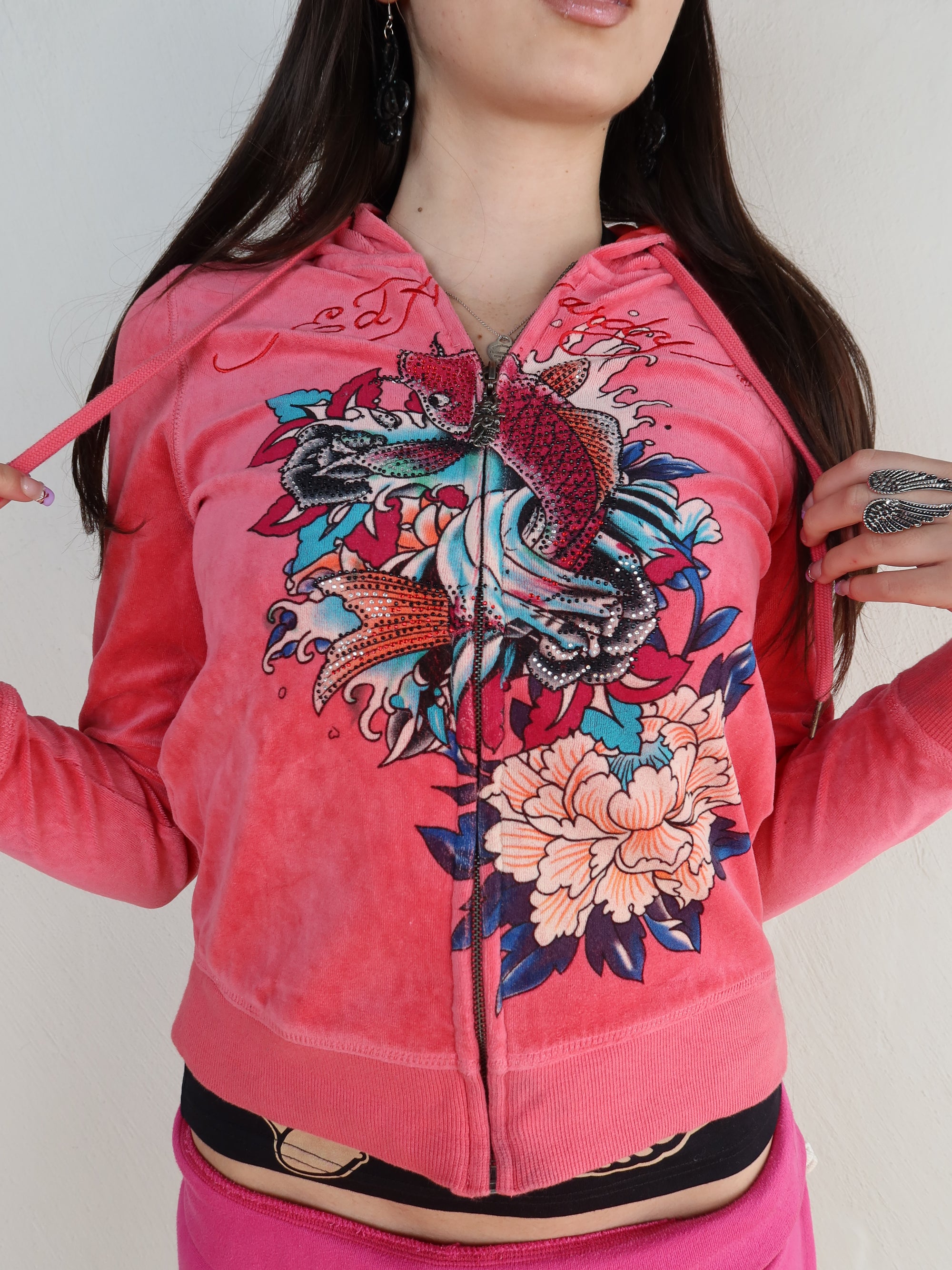 Velour Ed Hardy Jacket S/M
