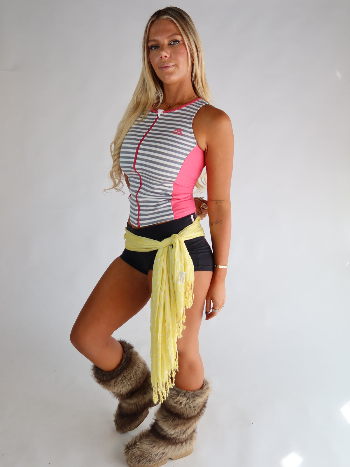 Adidas Striped Sporty Tank S/M