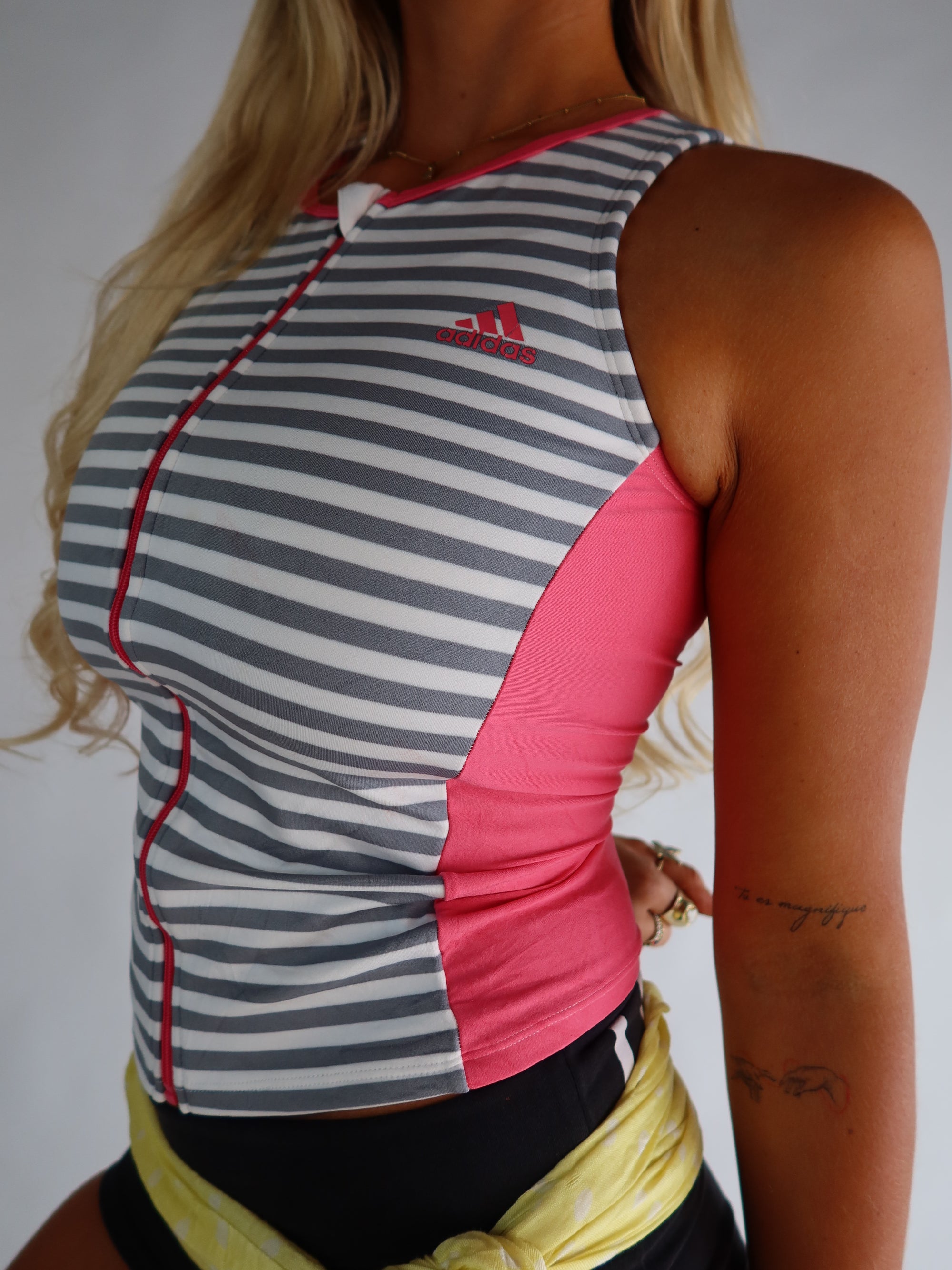 Adidas Striped Sporty Tank S/M