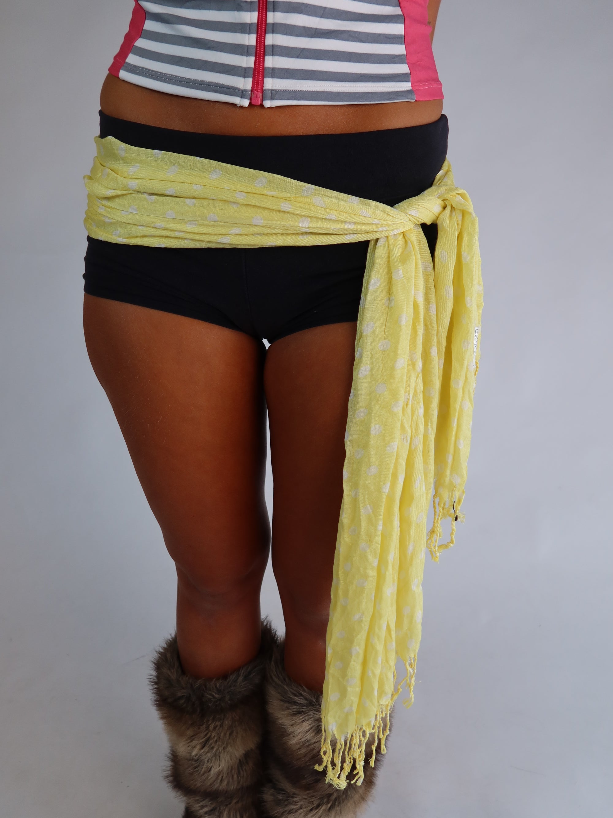 Yellow Polka Dot Festi Scarf