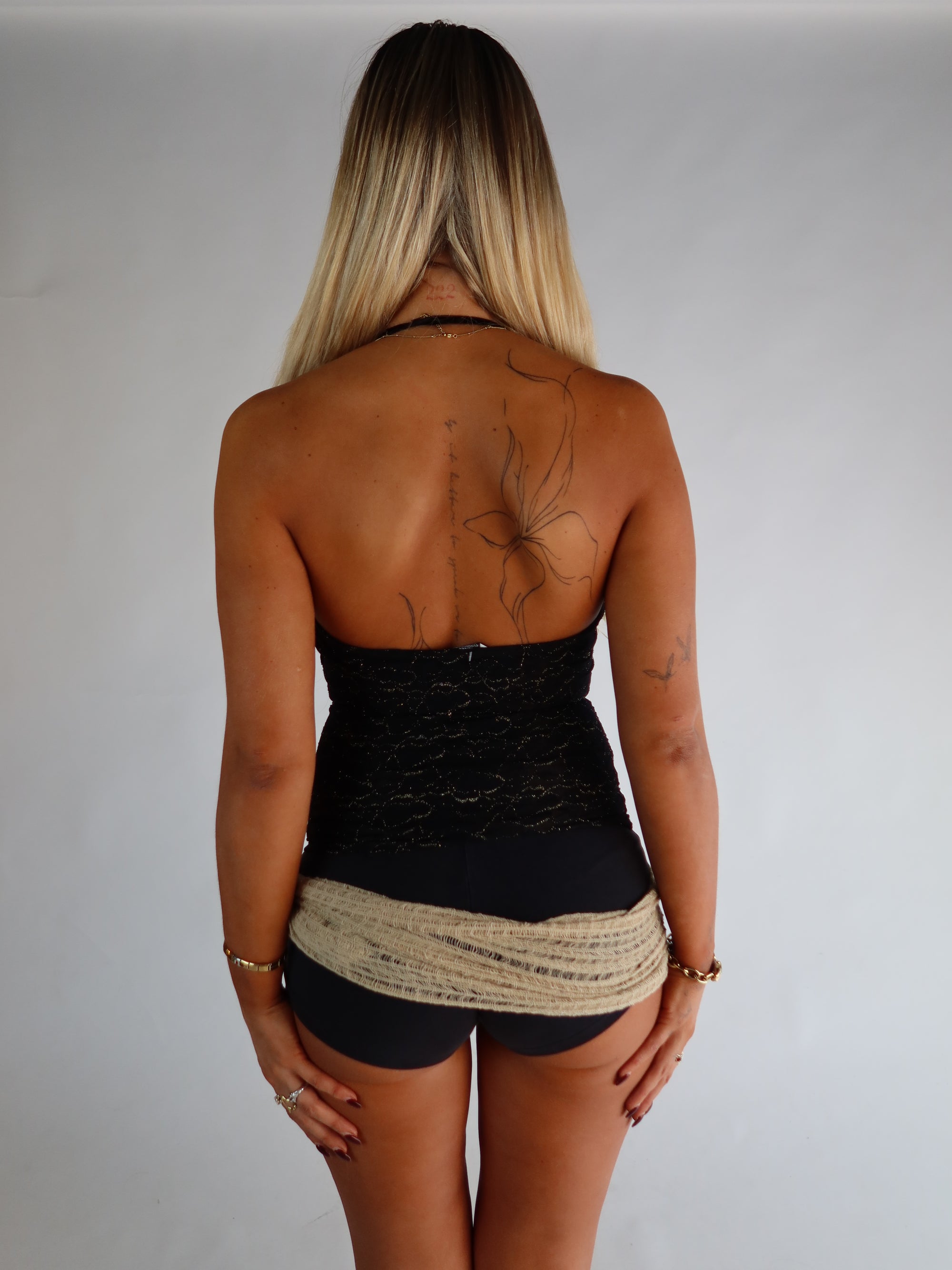 Deadstock Castro Lace Halter Top S
