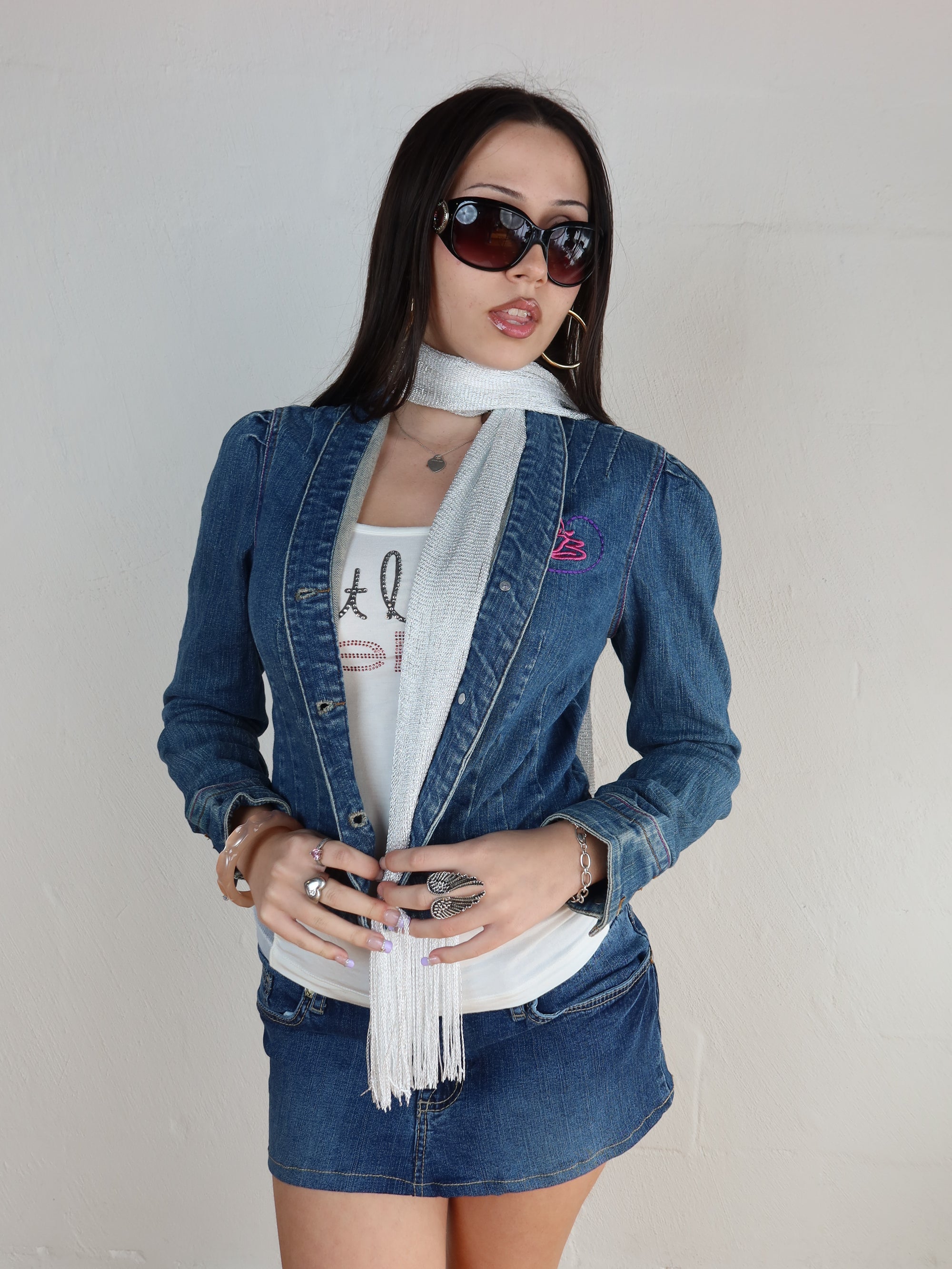 00's Apple Bottoms Denim Jacket L