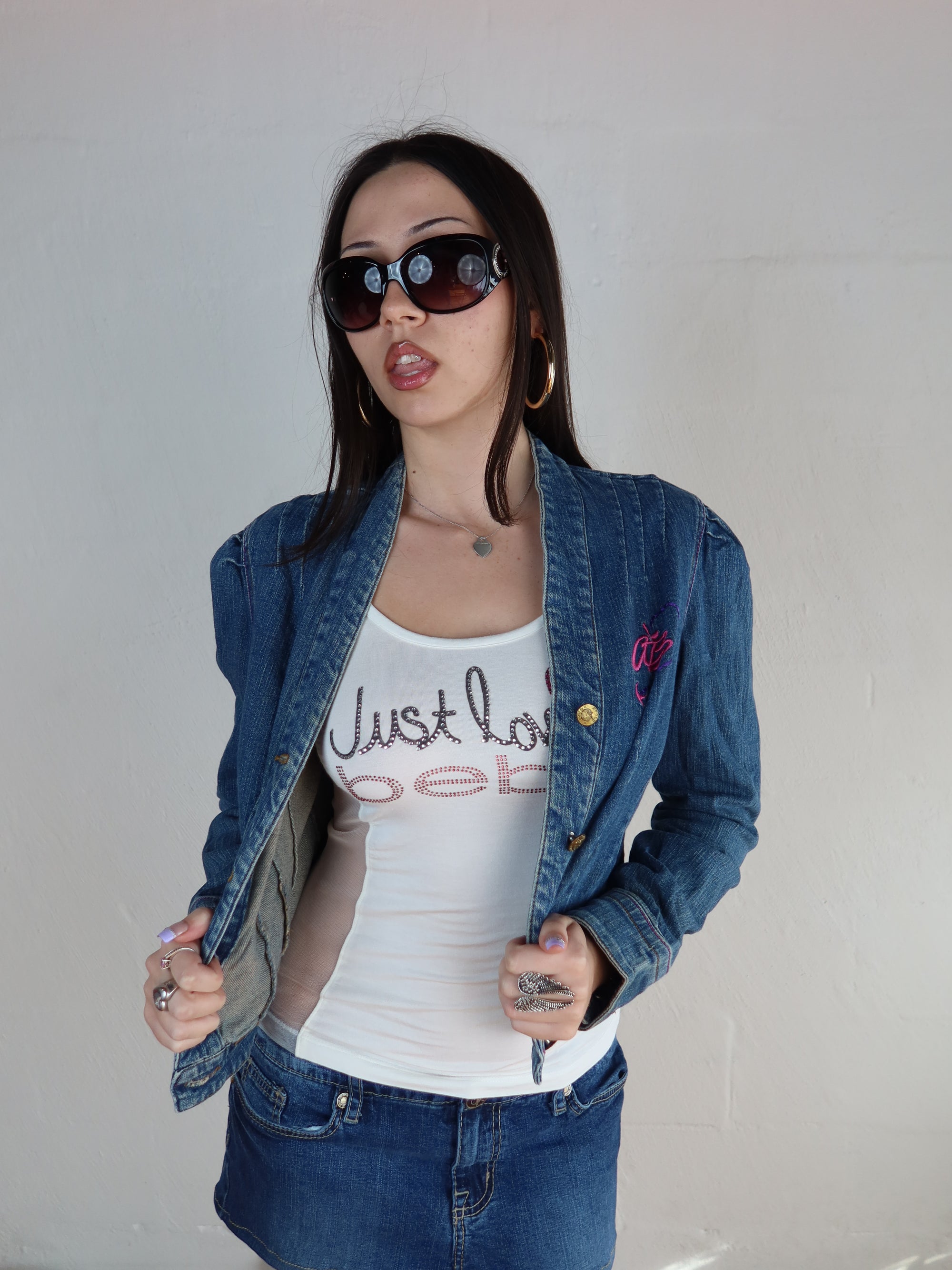 00's Apple Bottoms Denim Jacket L