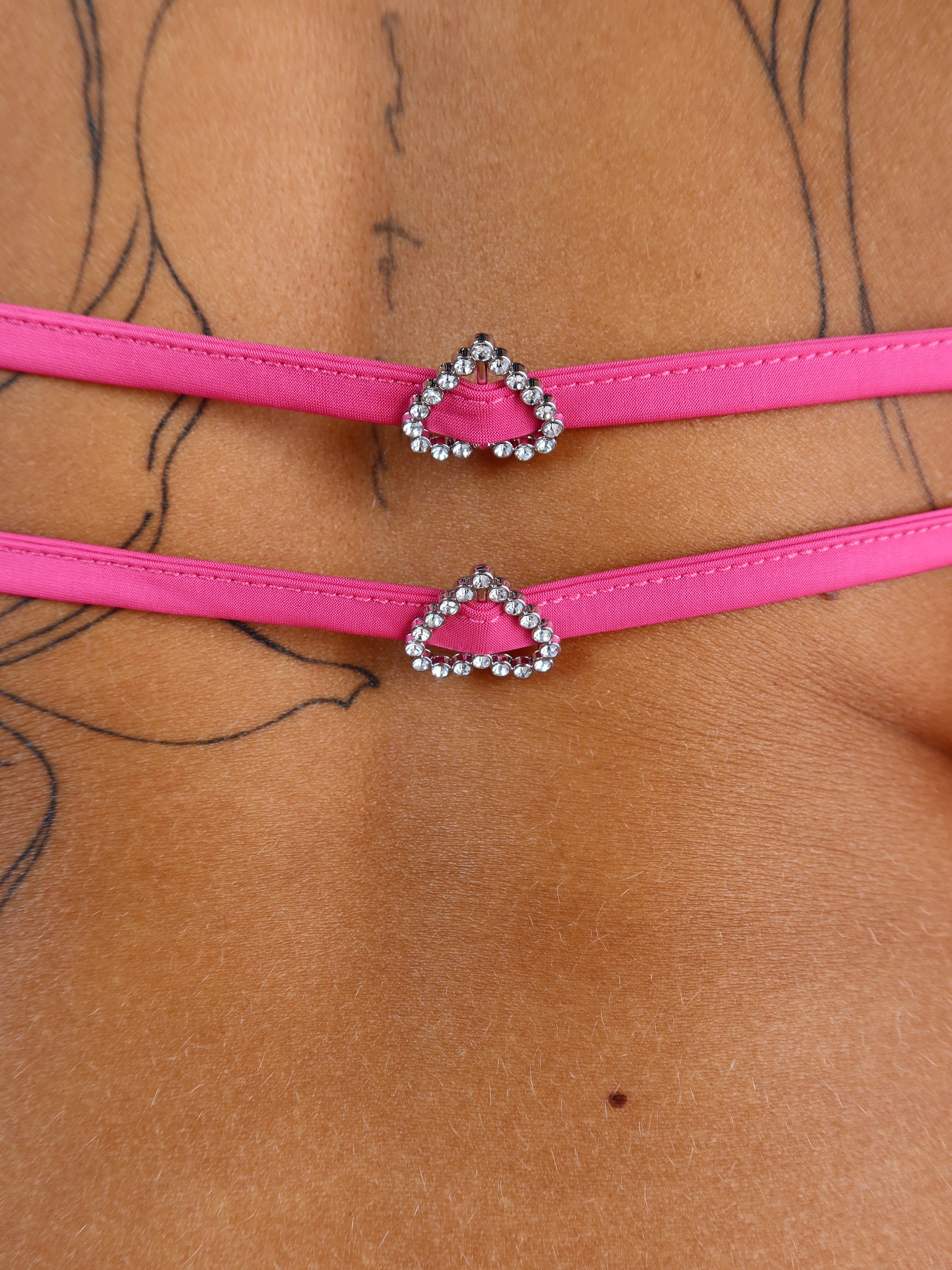 Pink Cowl Open Back Halter Top M