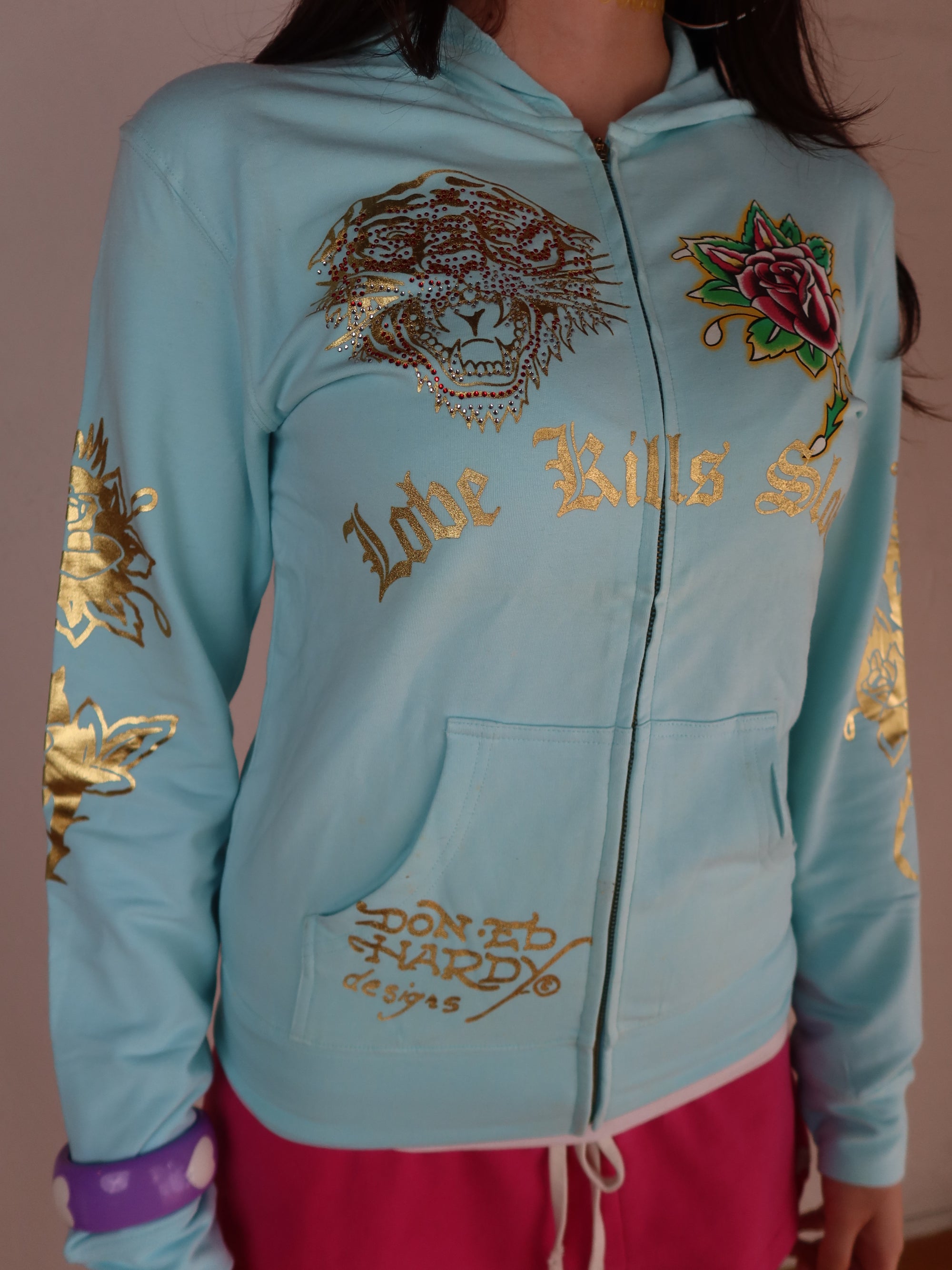 Vtg Ed Hardy Hoodie S