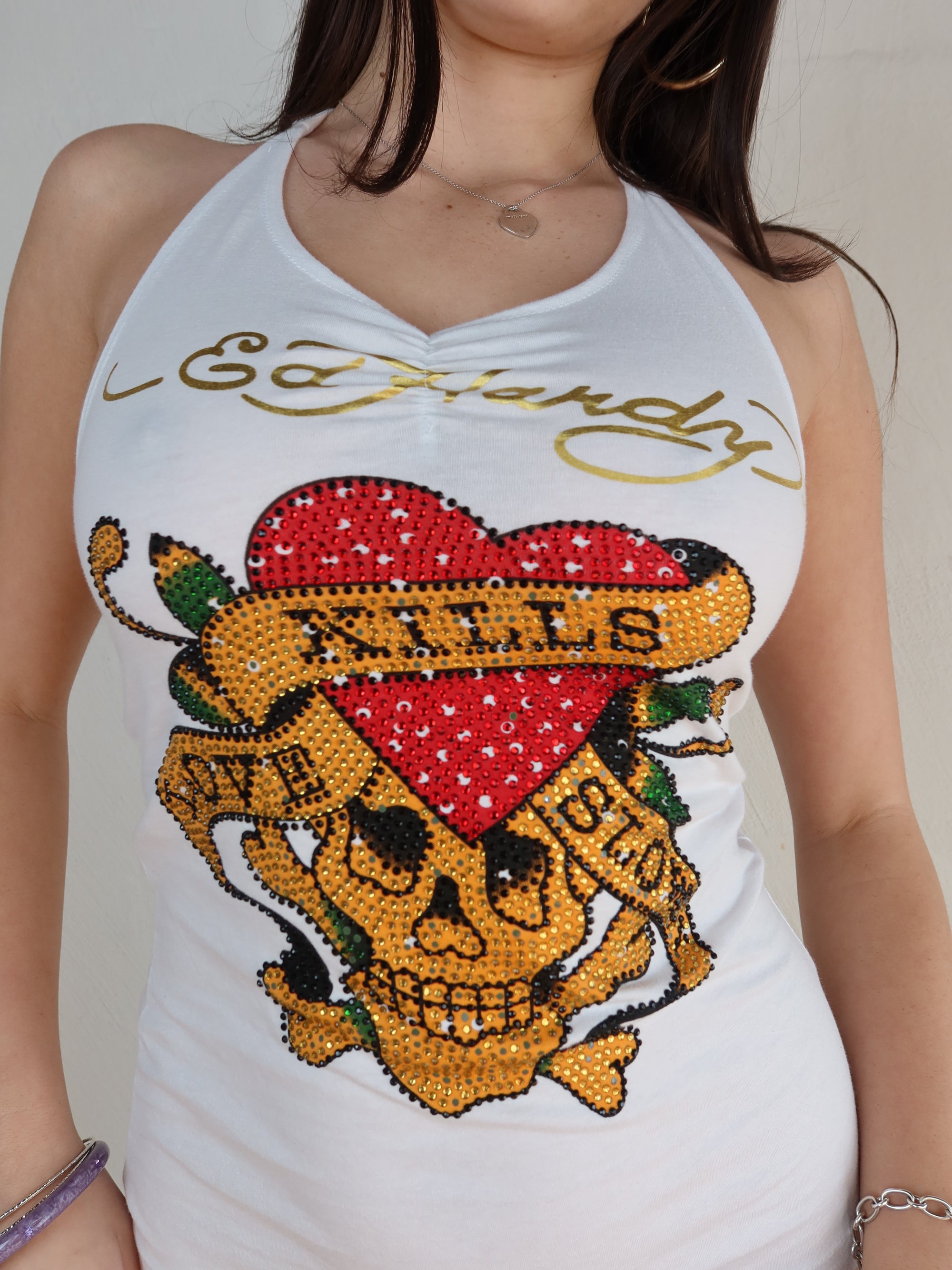 Y2K Ed Hardy Halter S/M