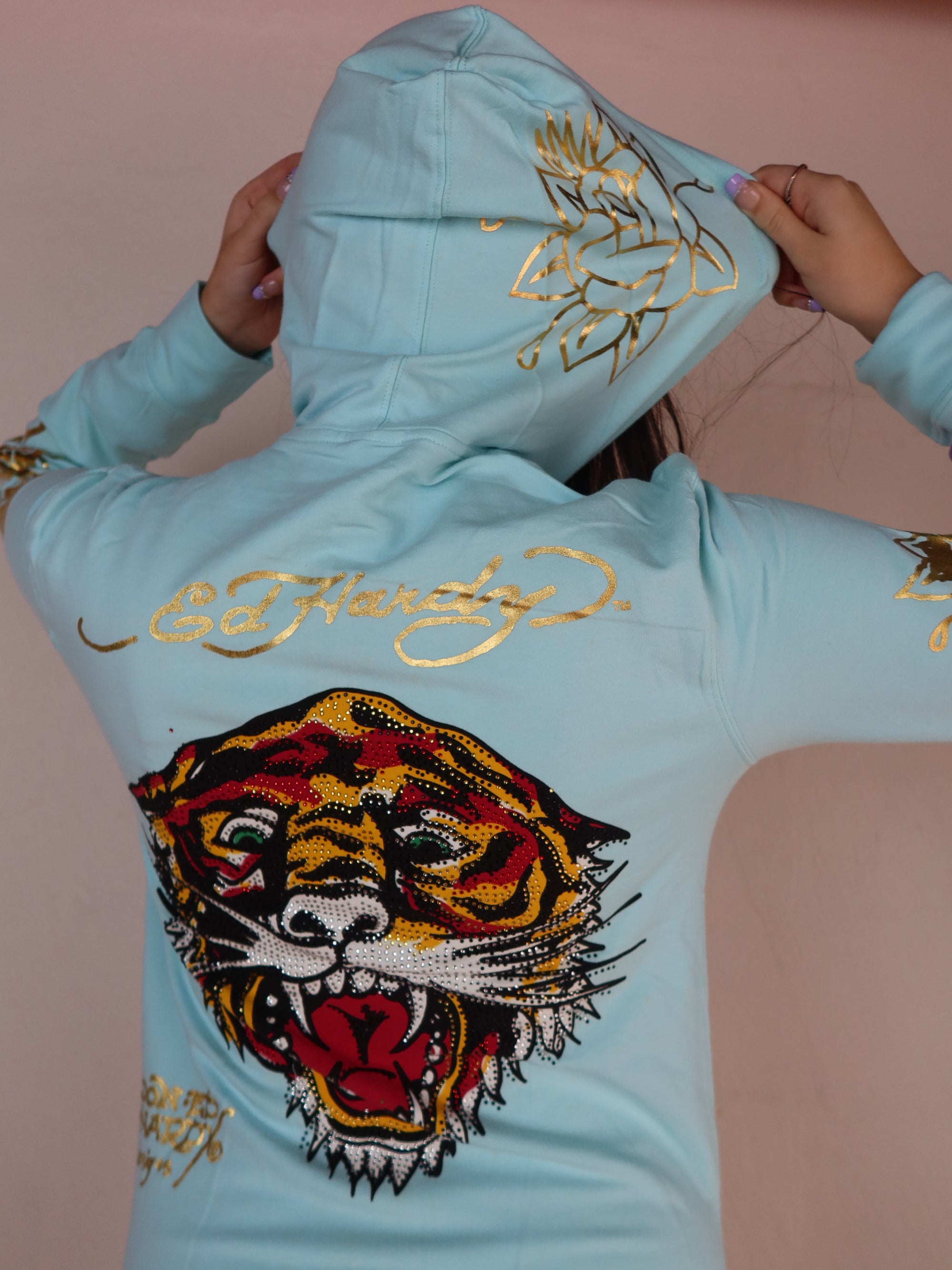 Vtg Ed Hardy Hoodie S