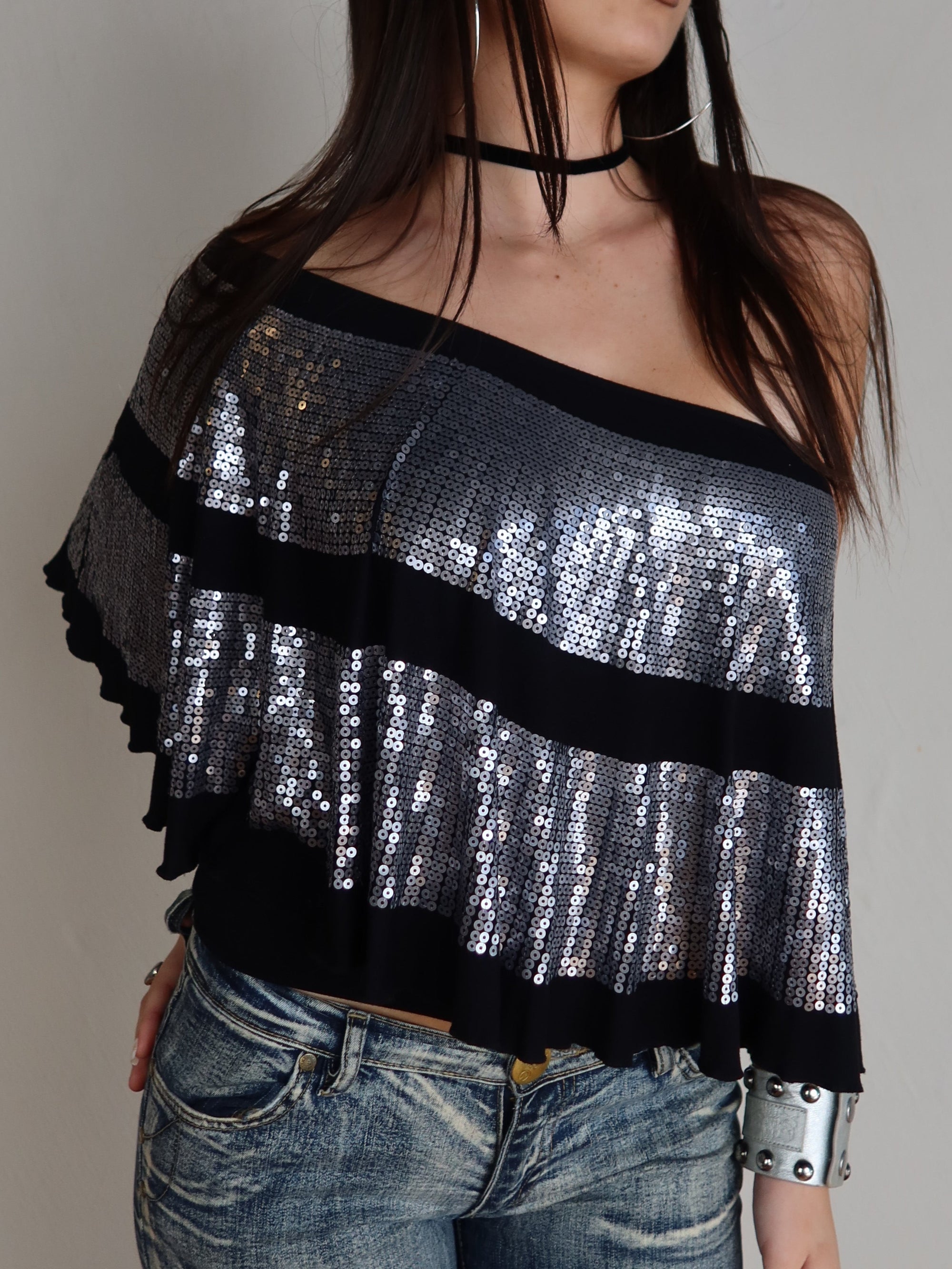 00's Asymmetrical Party Top S