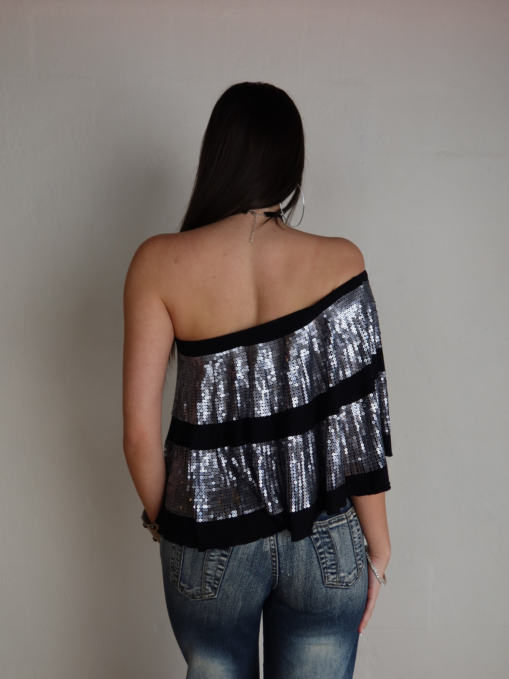00's Asymmetrical Party Top S