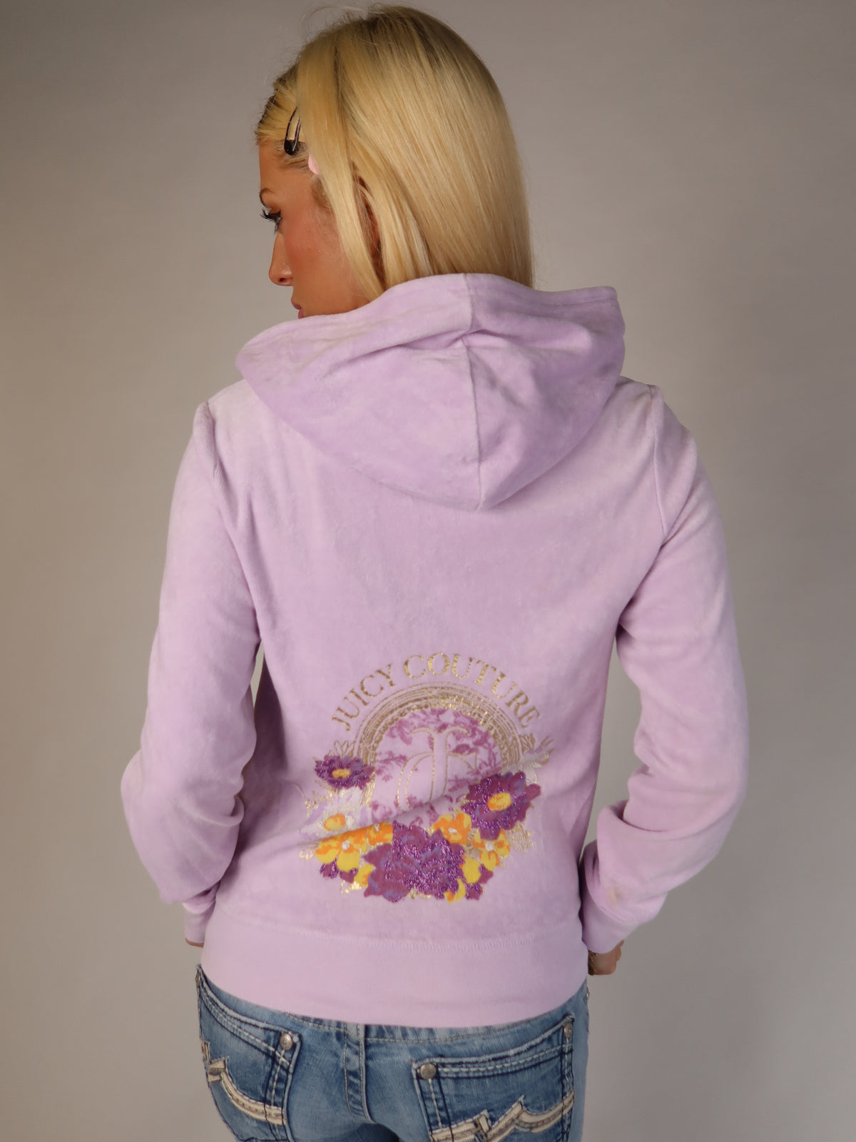 Juicy Lilac Velour Hoodie M/L