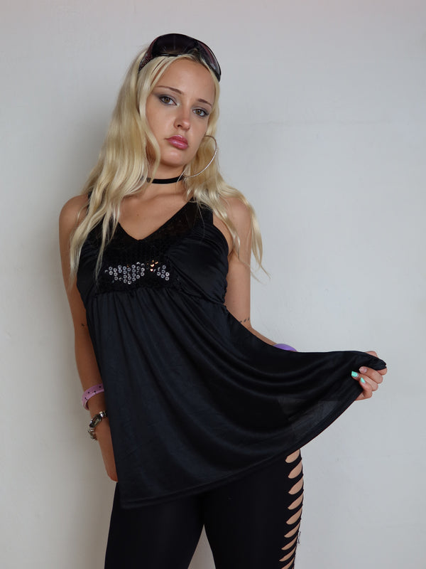 Vtg Baby-Doll Party Top S/M