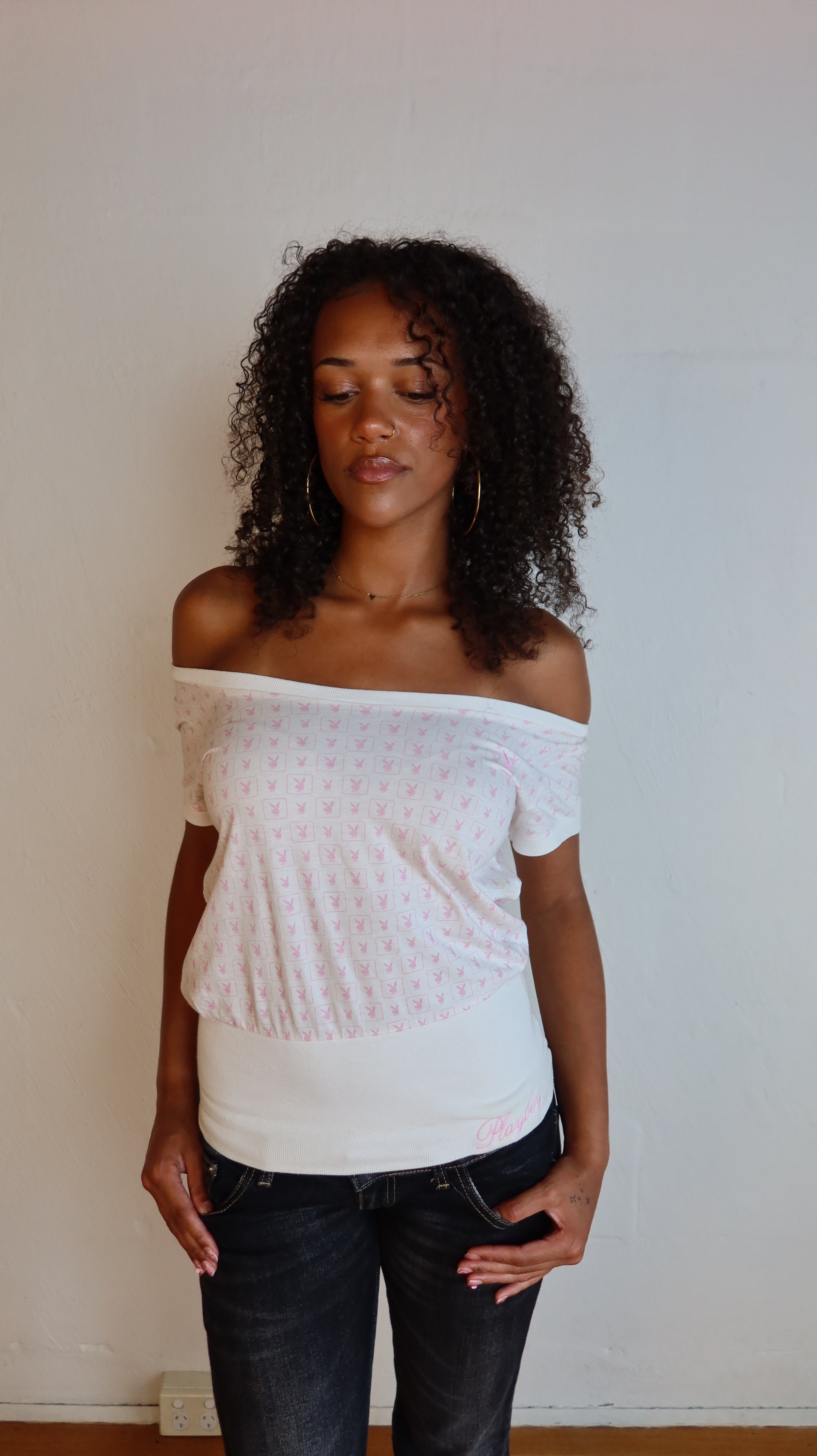 Playboy Off Shoulder Top S/M