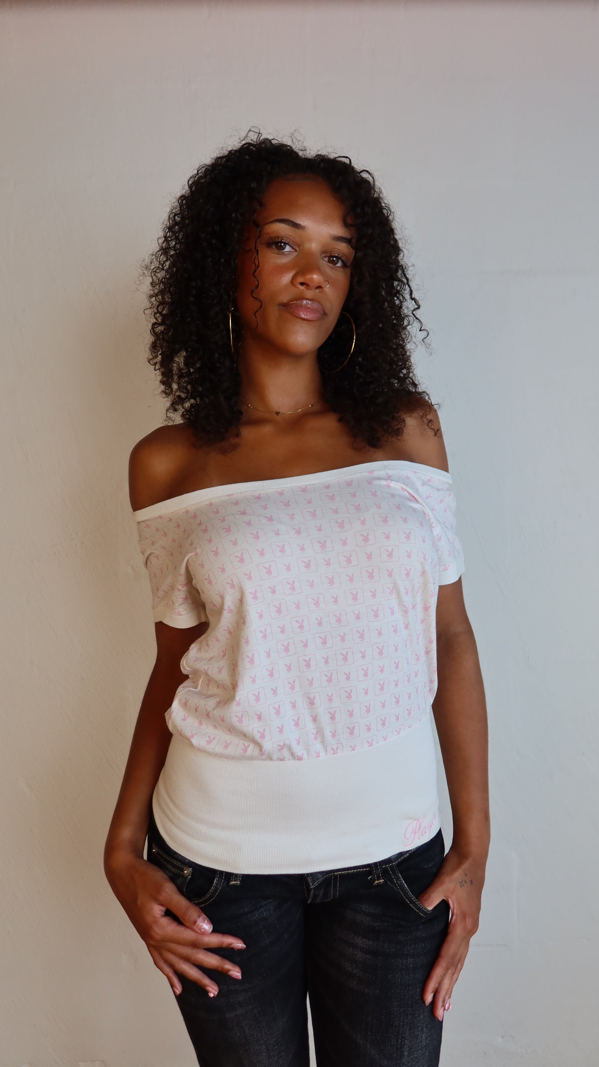 Playboy Off Shoulder Top S/M