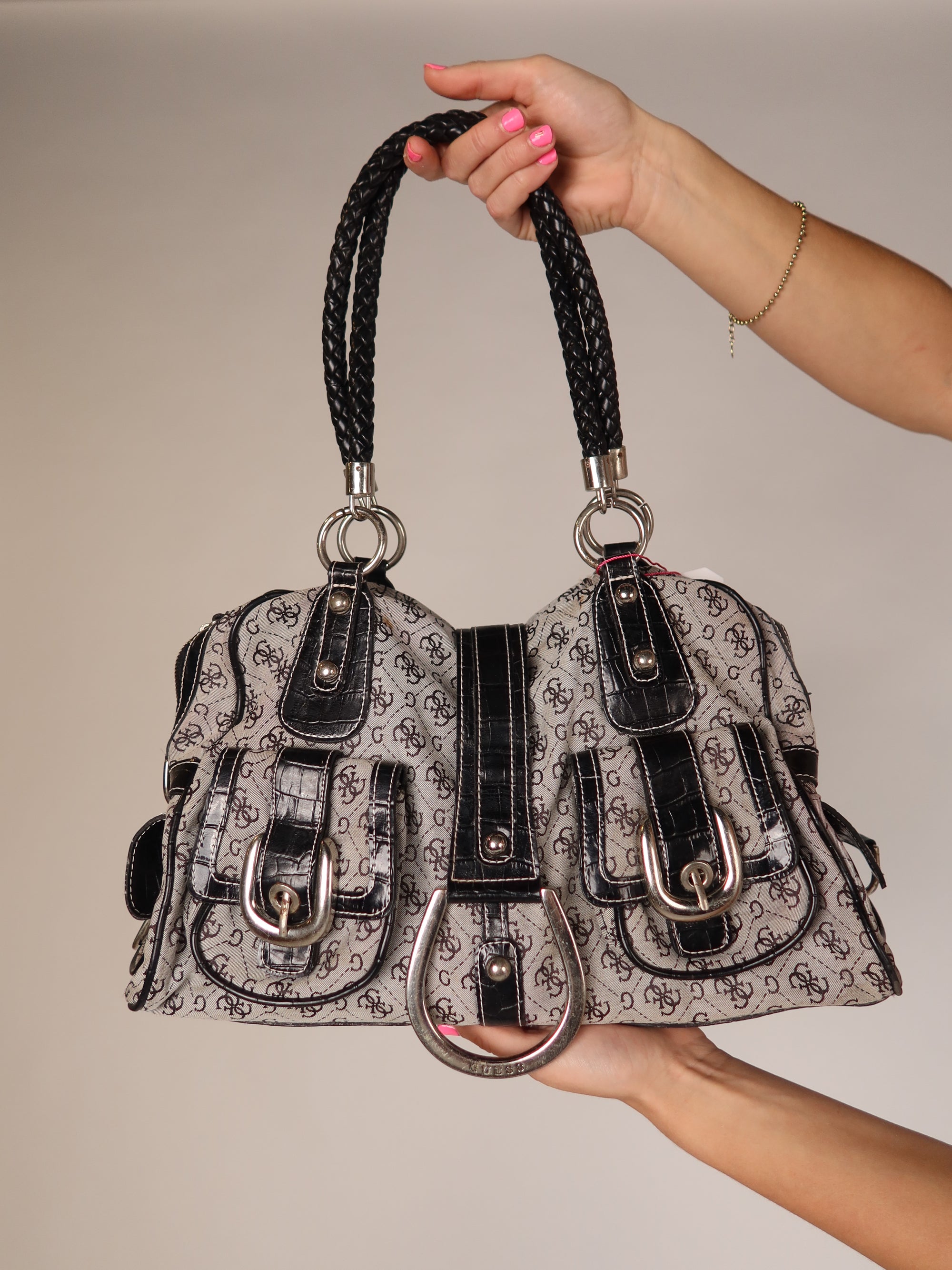 Guess Monogram Shoulder Bag