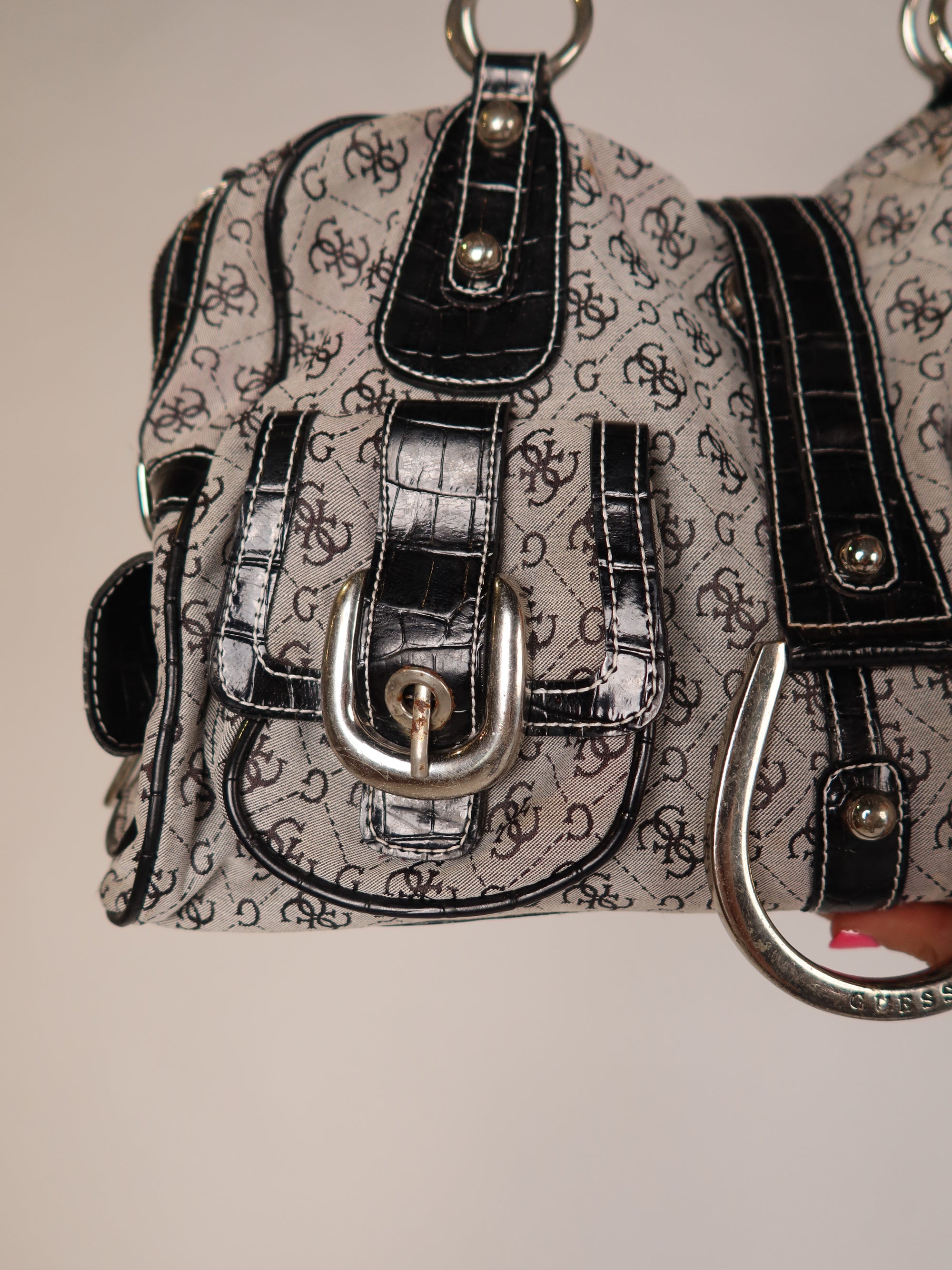 Guess Monogram Shoulder Bag
