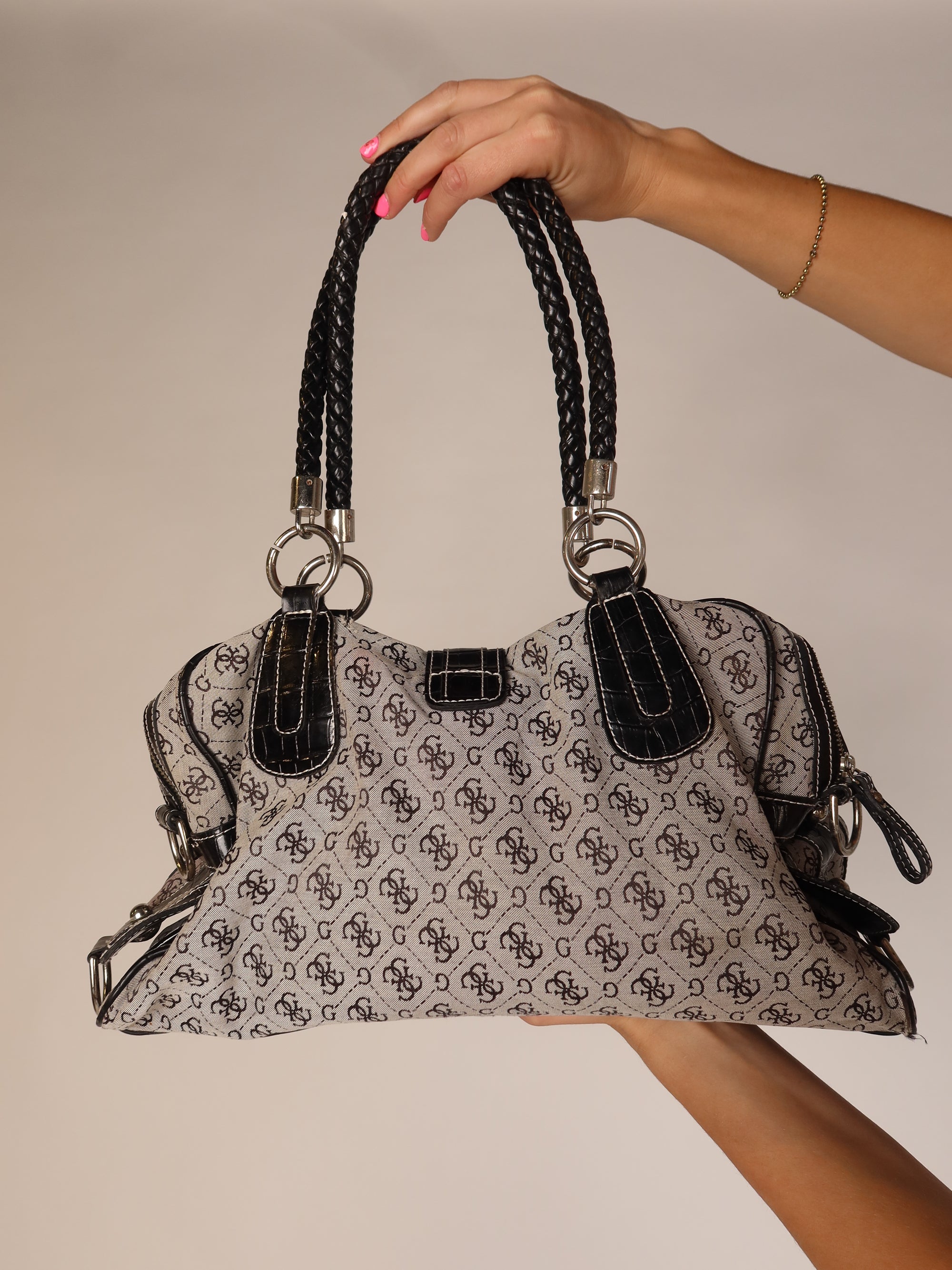 Guess Monogram Shoulder Bag