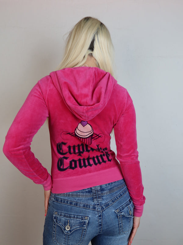 Vintage Juicy Couture Cupcake jacket, Y2K resale clothing at Brat's Closet.