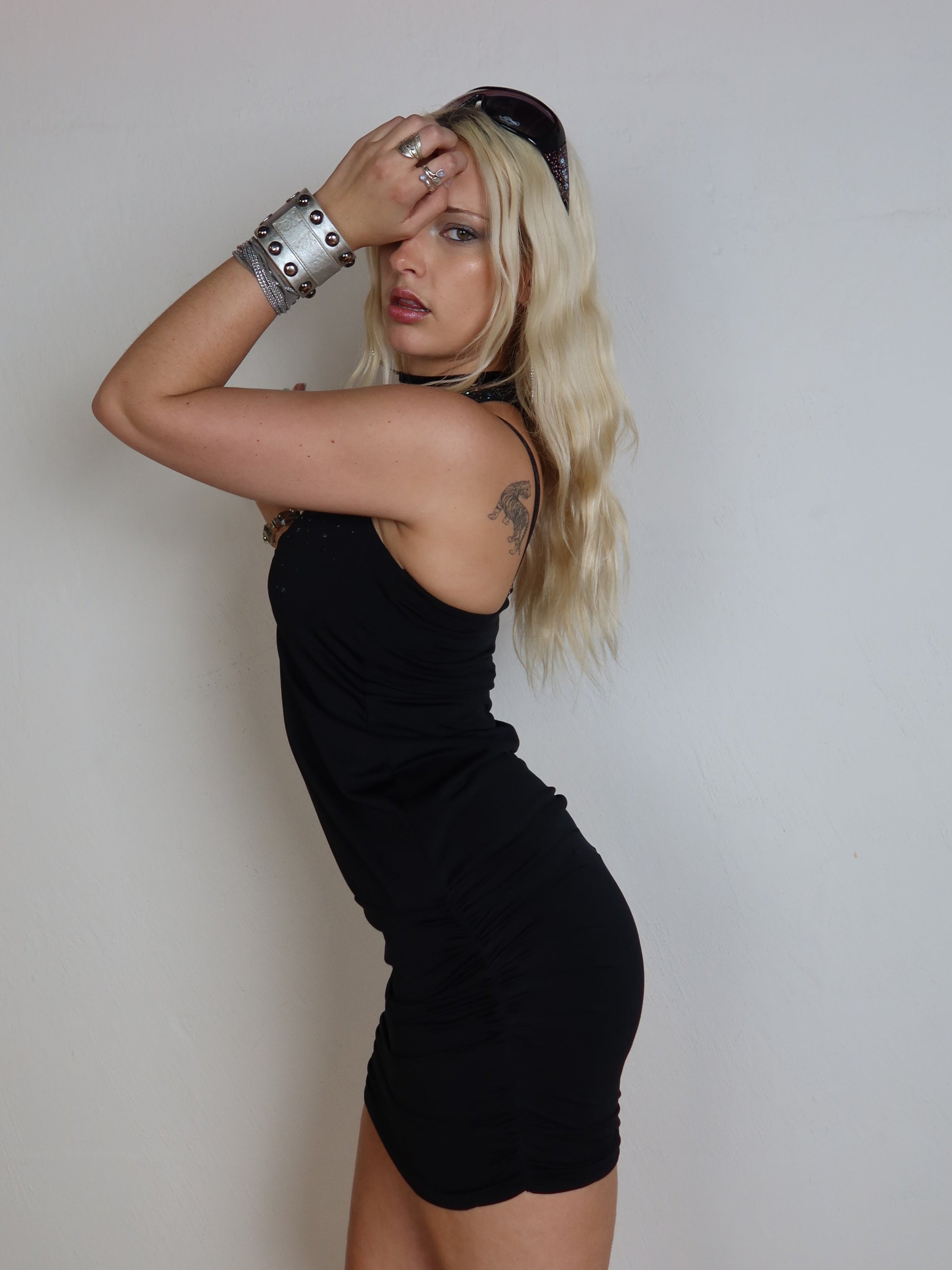 Vtg Supré Mini Halter Dress S