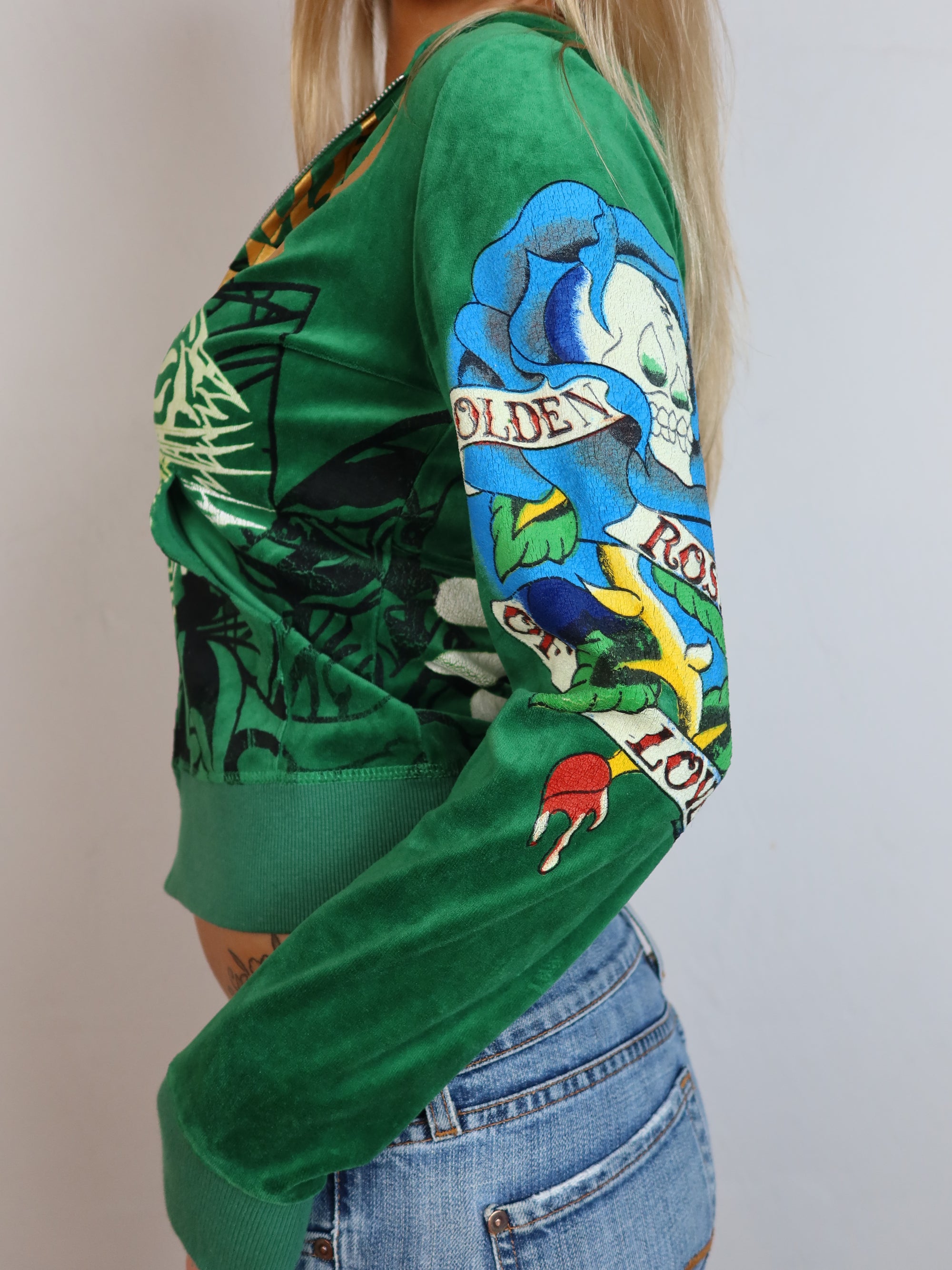 Vtg Ed Hardy Hoodie S/M