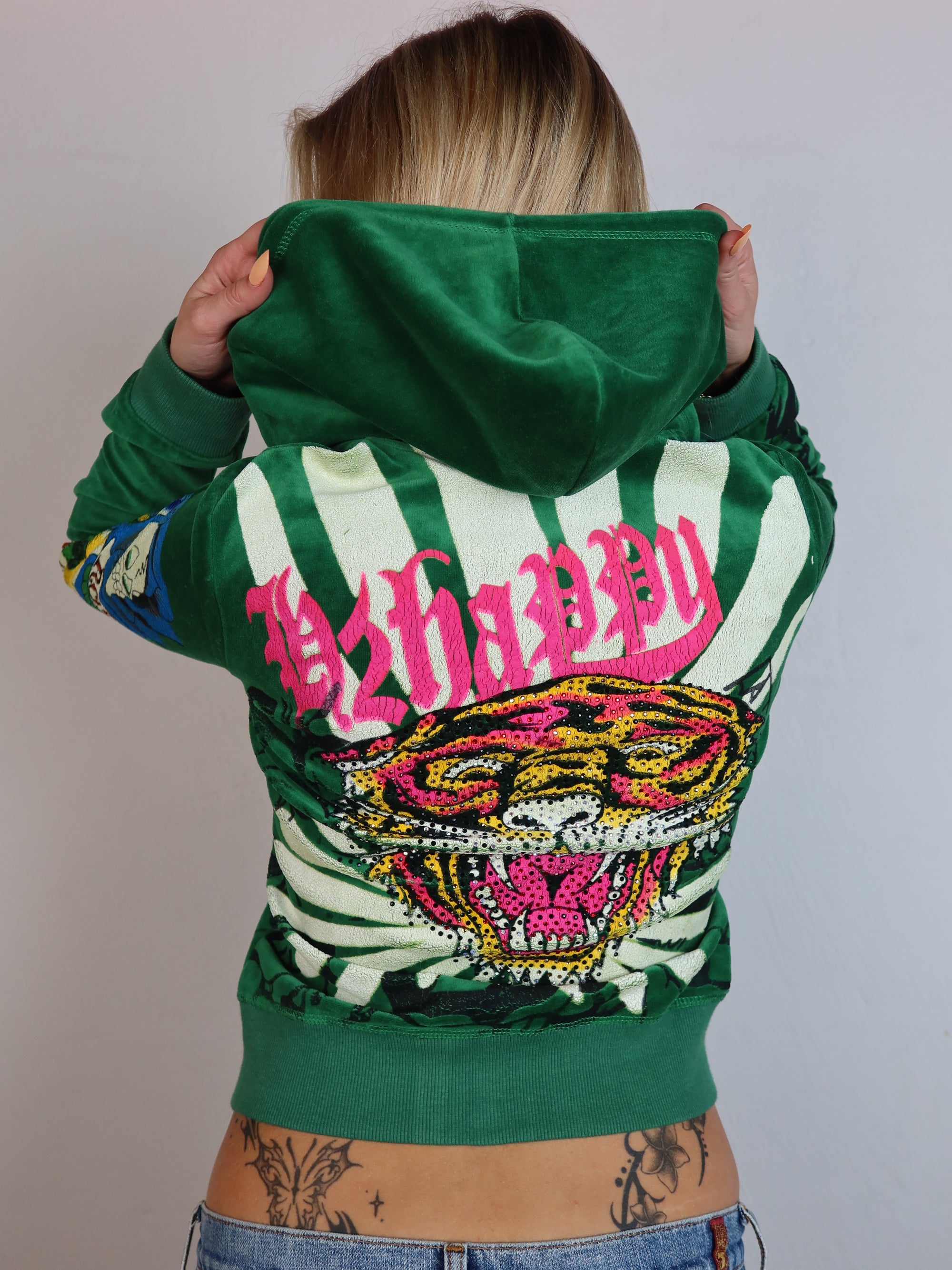 Vtg Ed Hardy Hoodie S/M