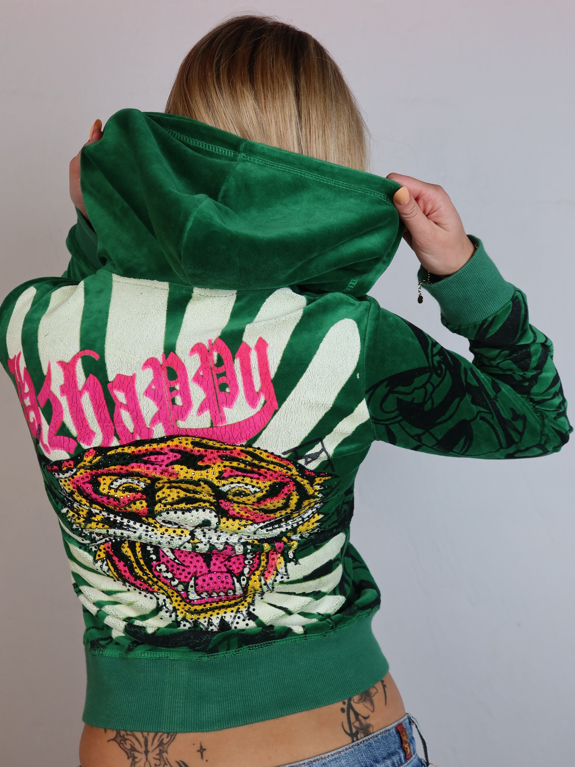 Vtg Ed Hardy Hoodie S/M