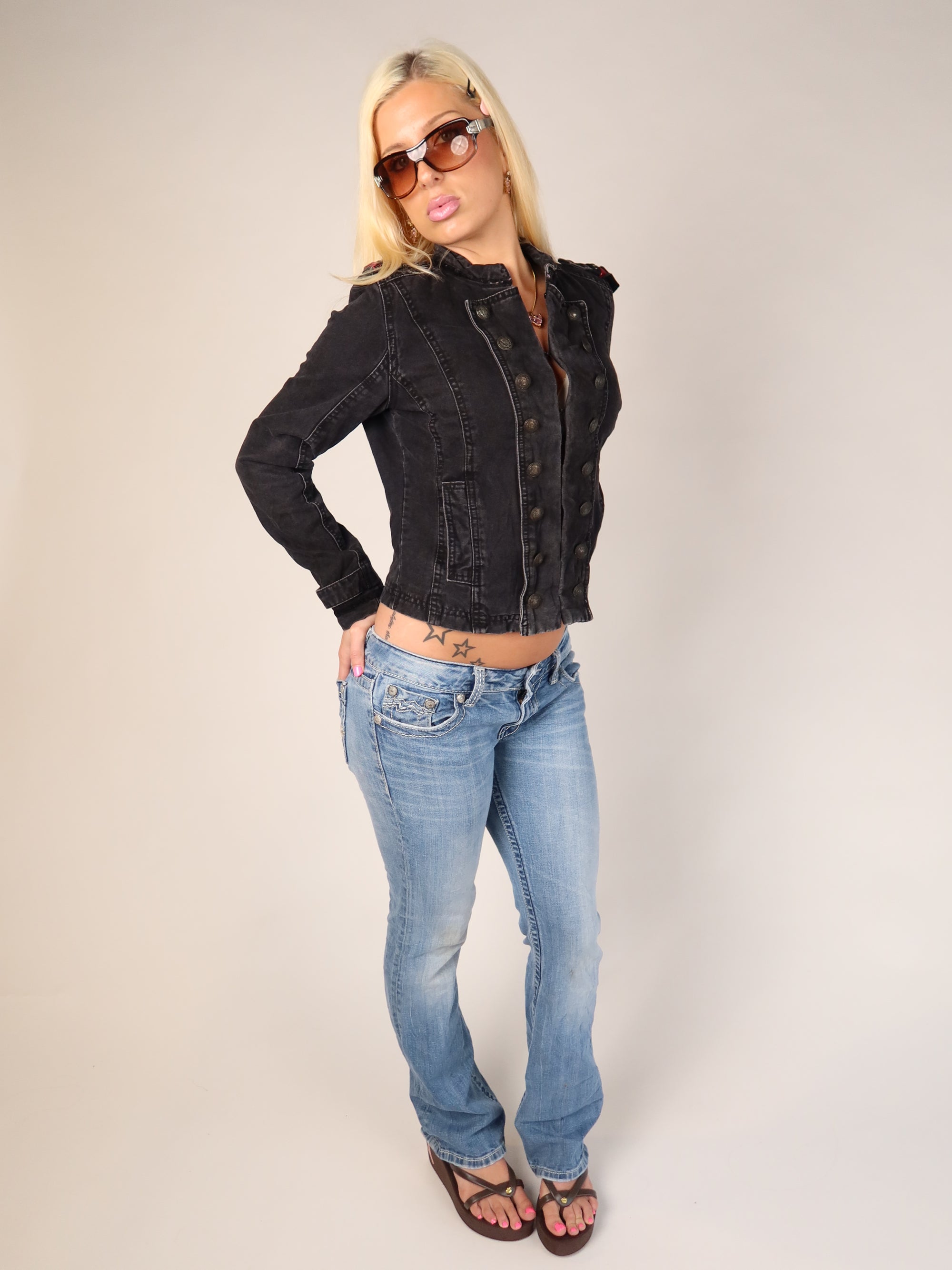 Black Military Jacket S/M