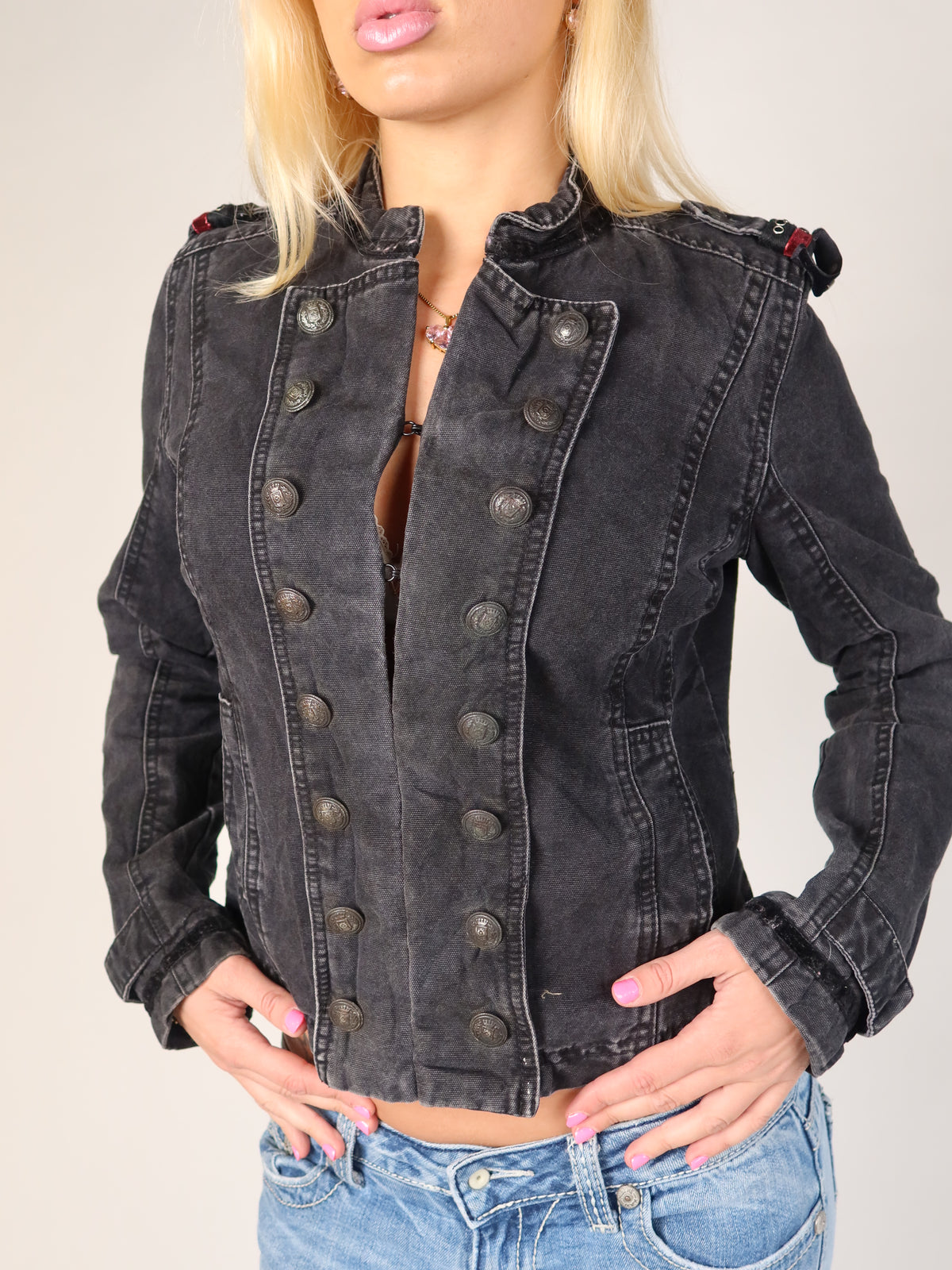 Black Military Jacket S/M