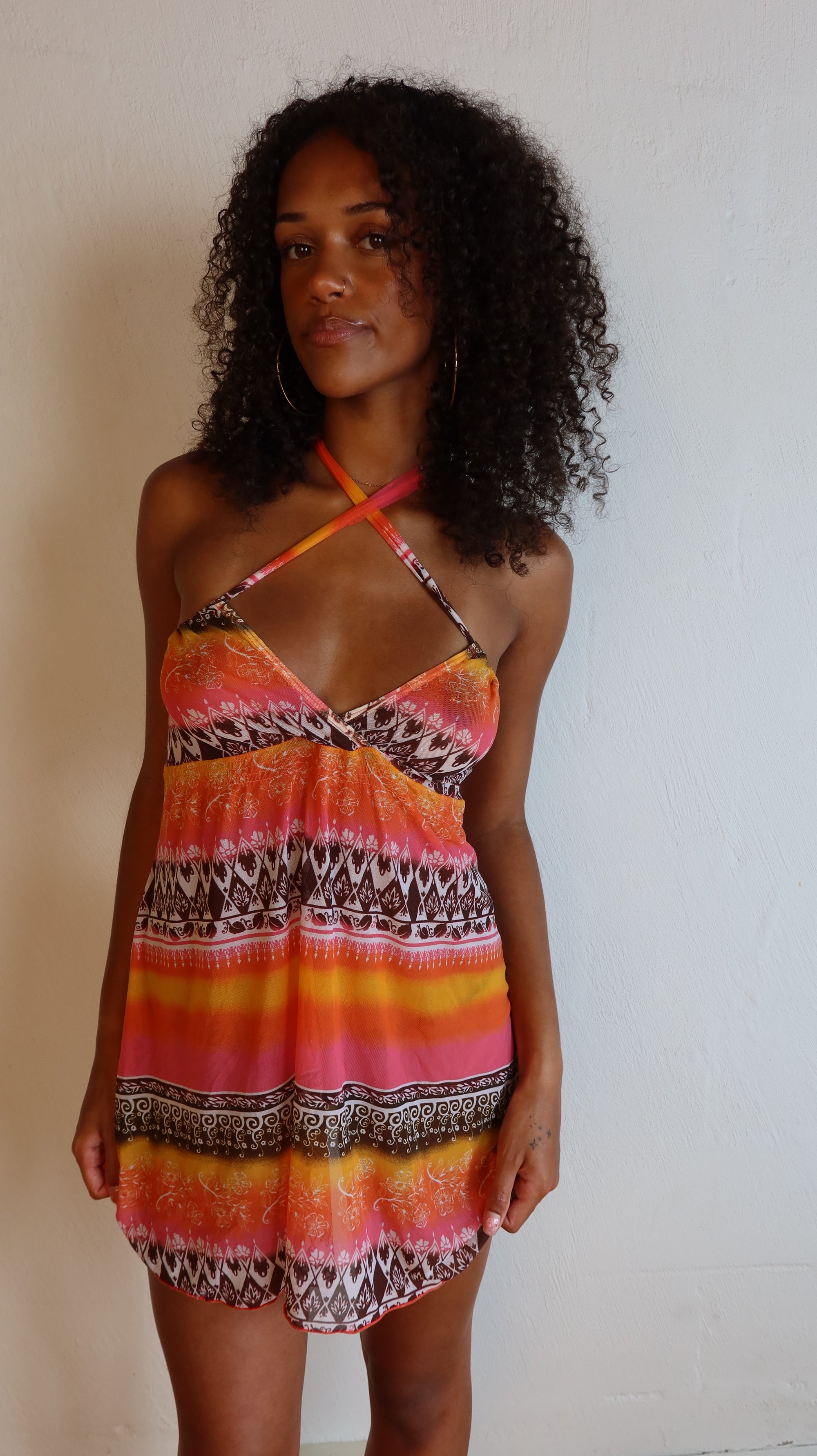 Summer Mini Mesh Dress S