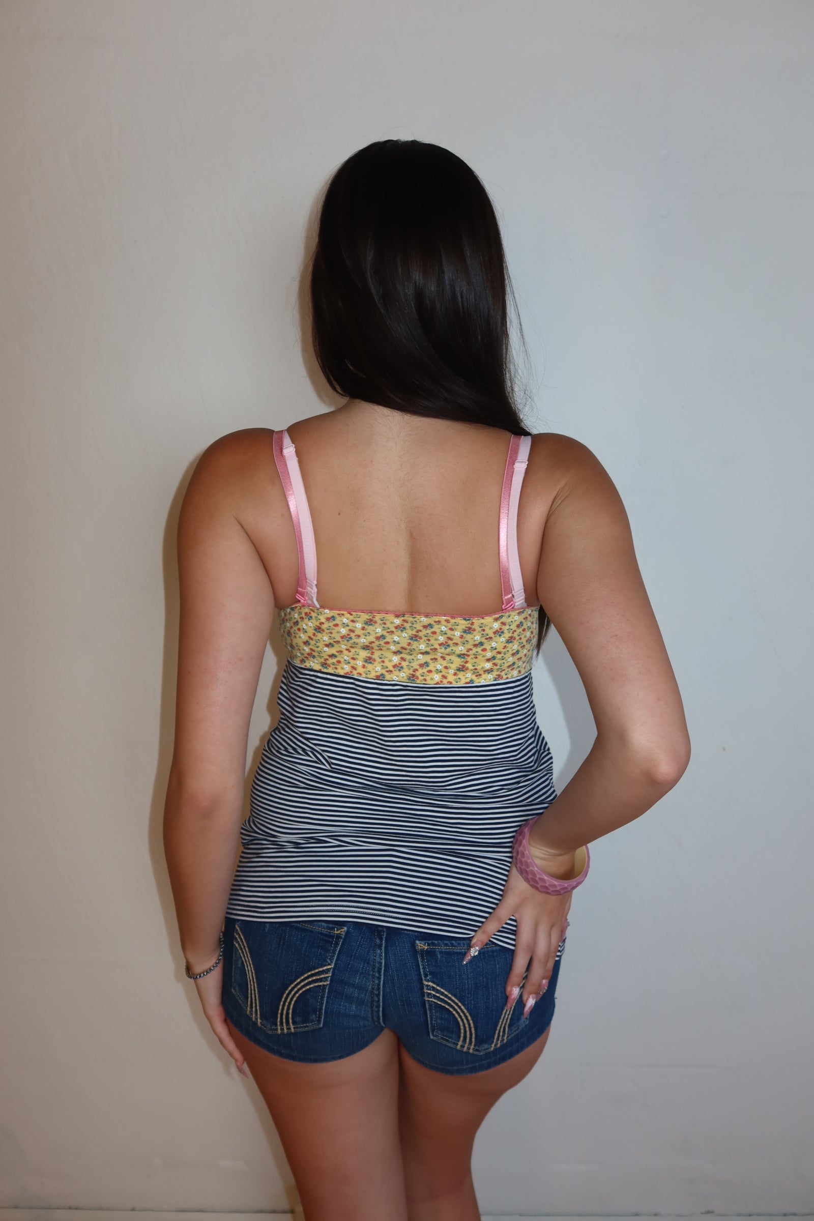 Babydoll Long Striped Tank M