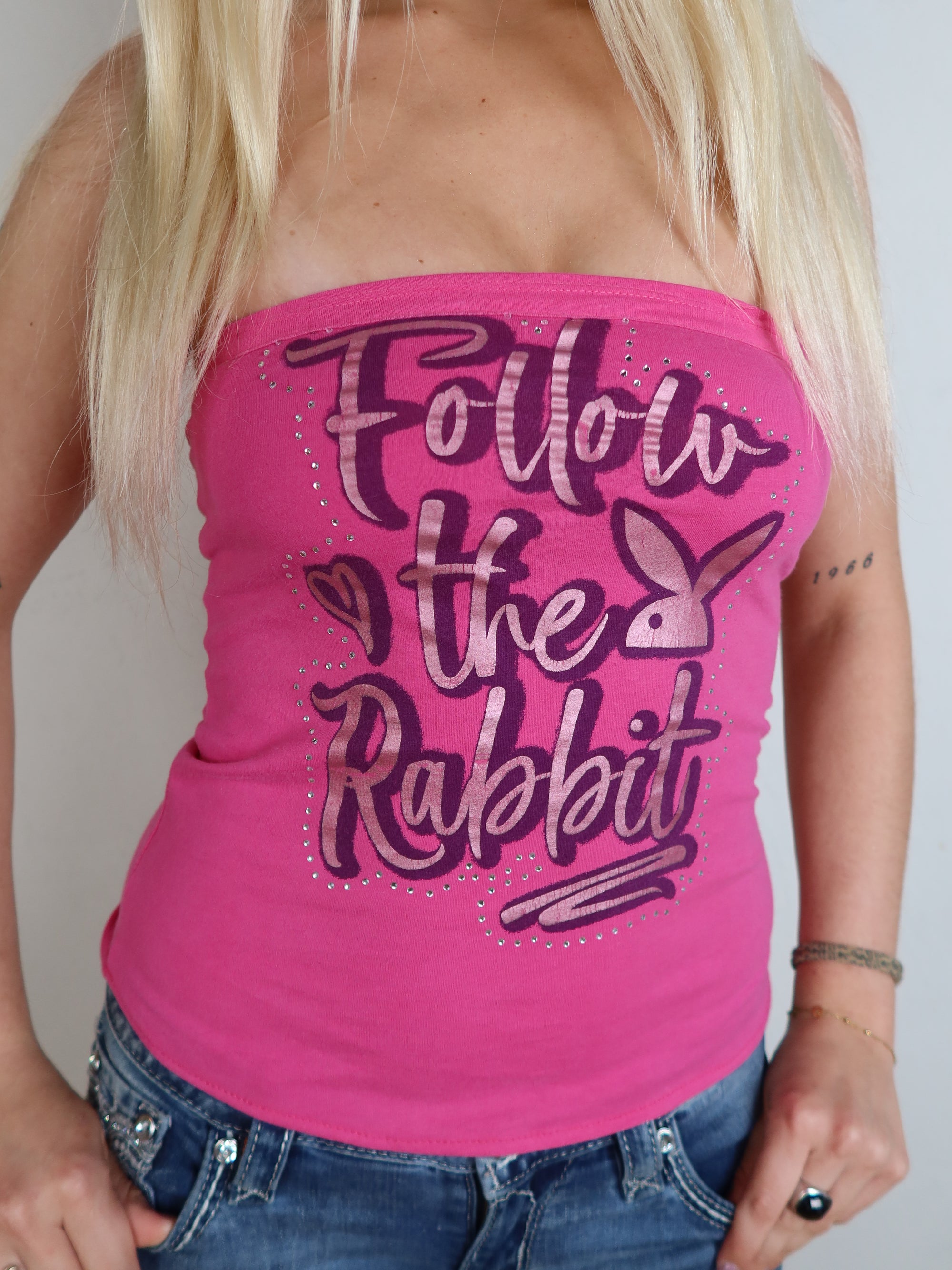Y2K Playboy Tube Top XS