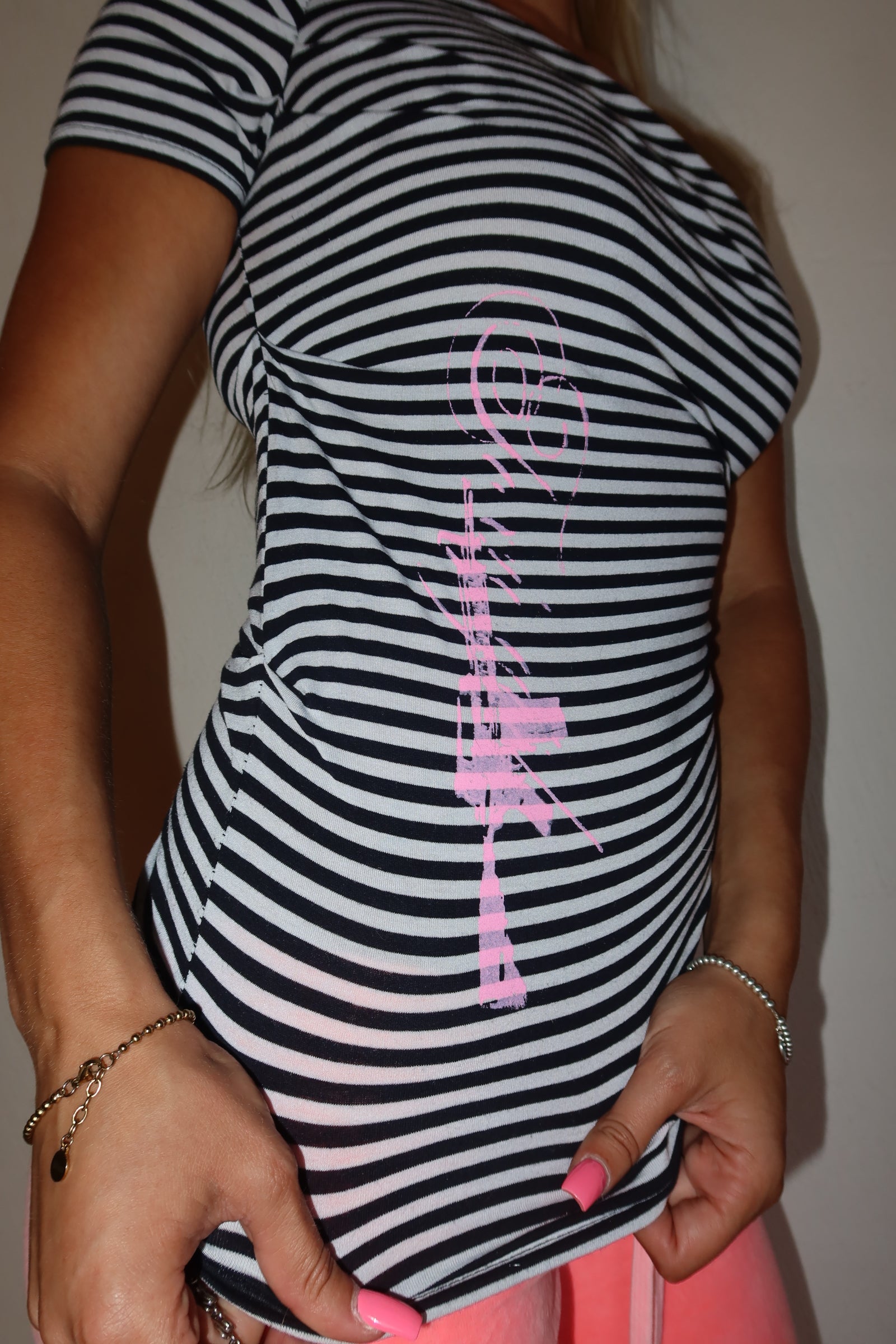 Stripe Asymmetrical Top S