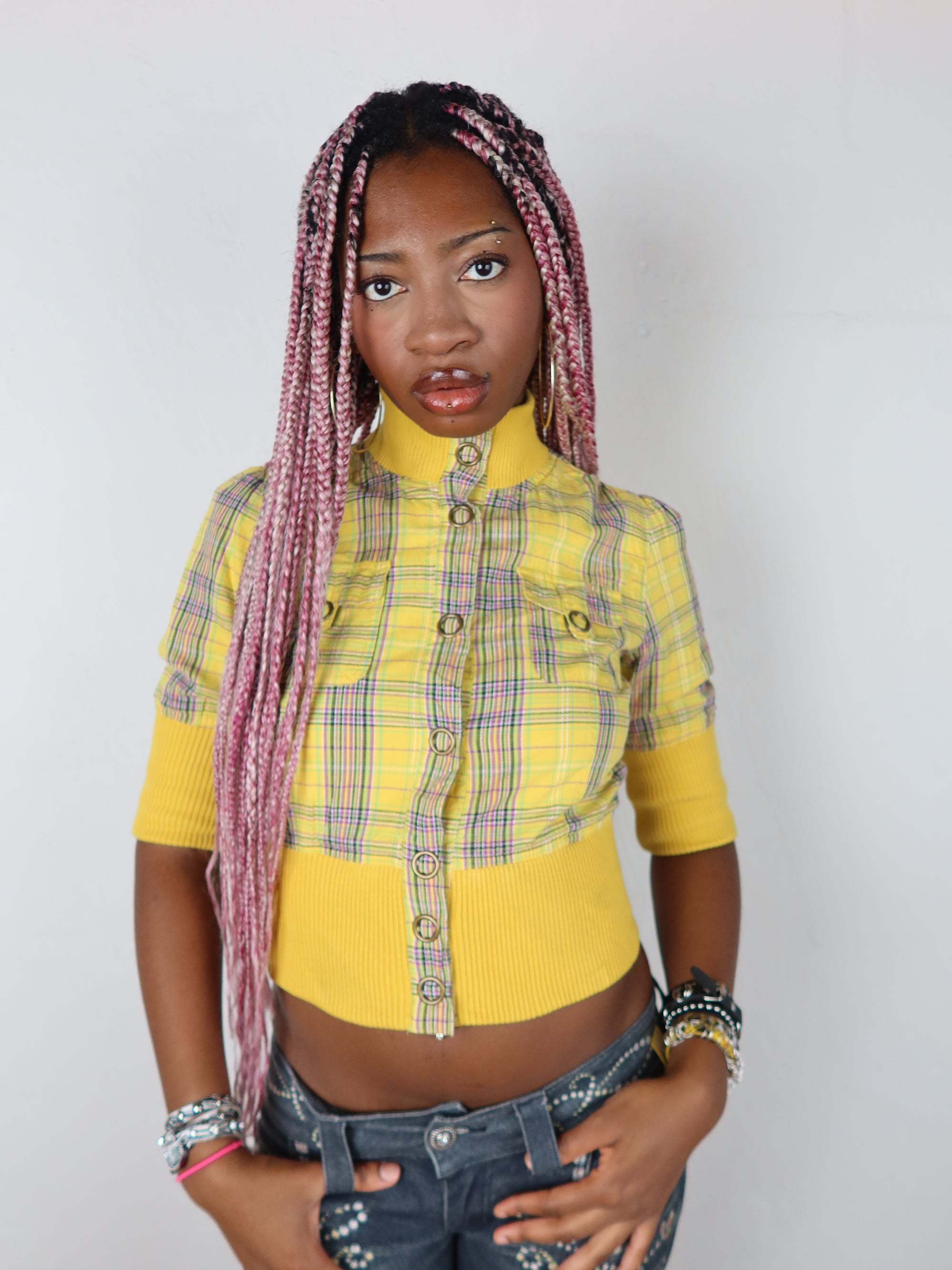 Vtg Forever 21 Plaid Top S