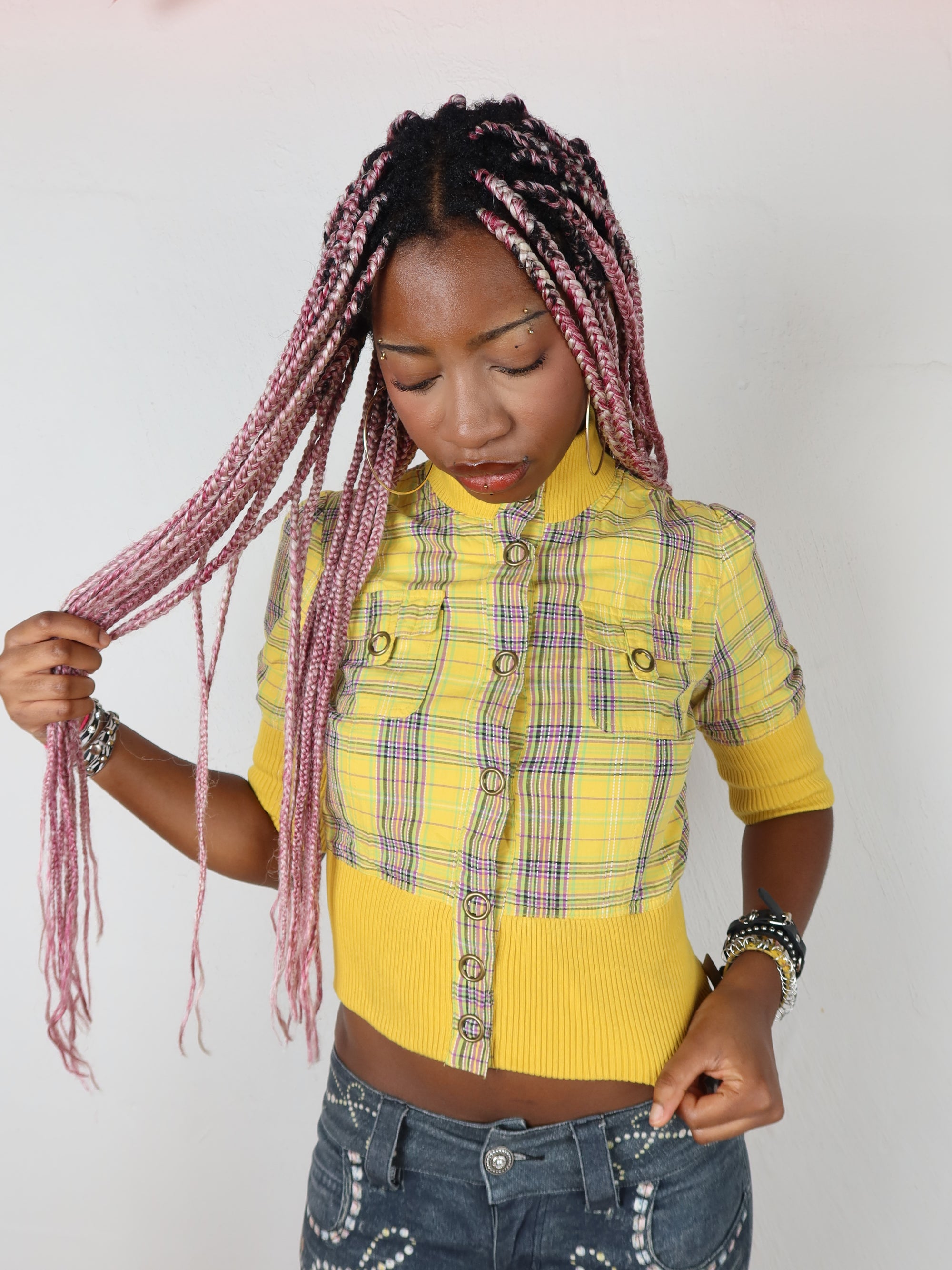 Vtg Forever 21 Plaid Top S